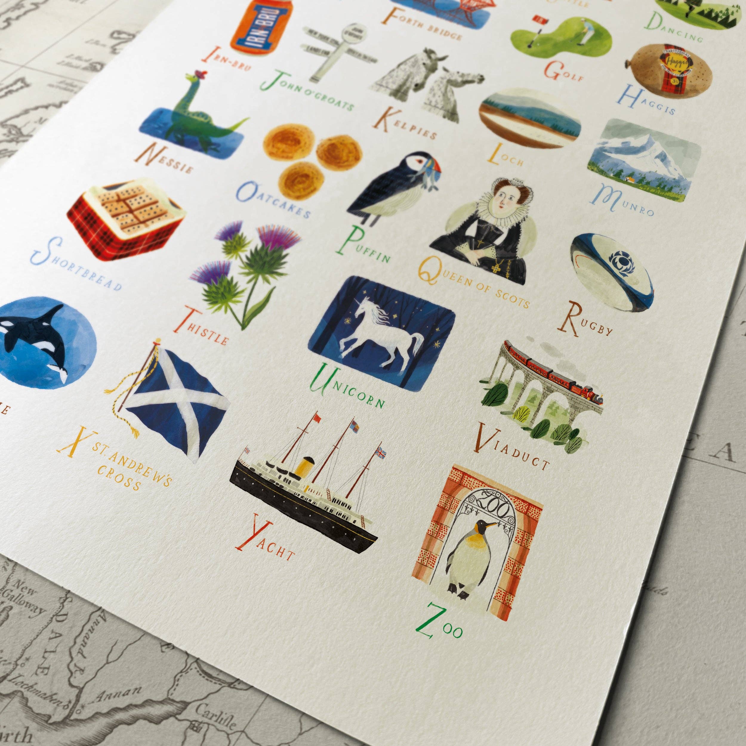 A-Z Scotland A3 Print