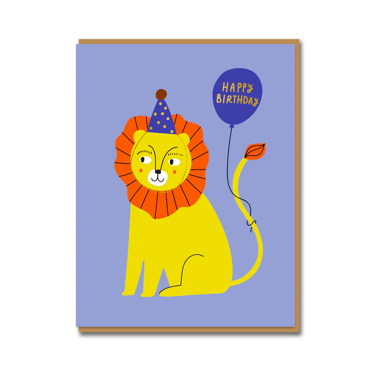 Lion Balloon Birthday Card