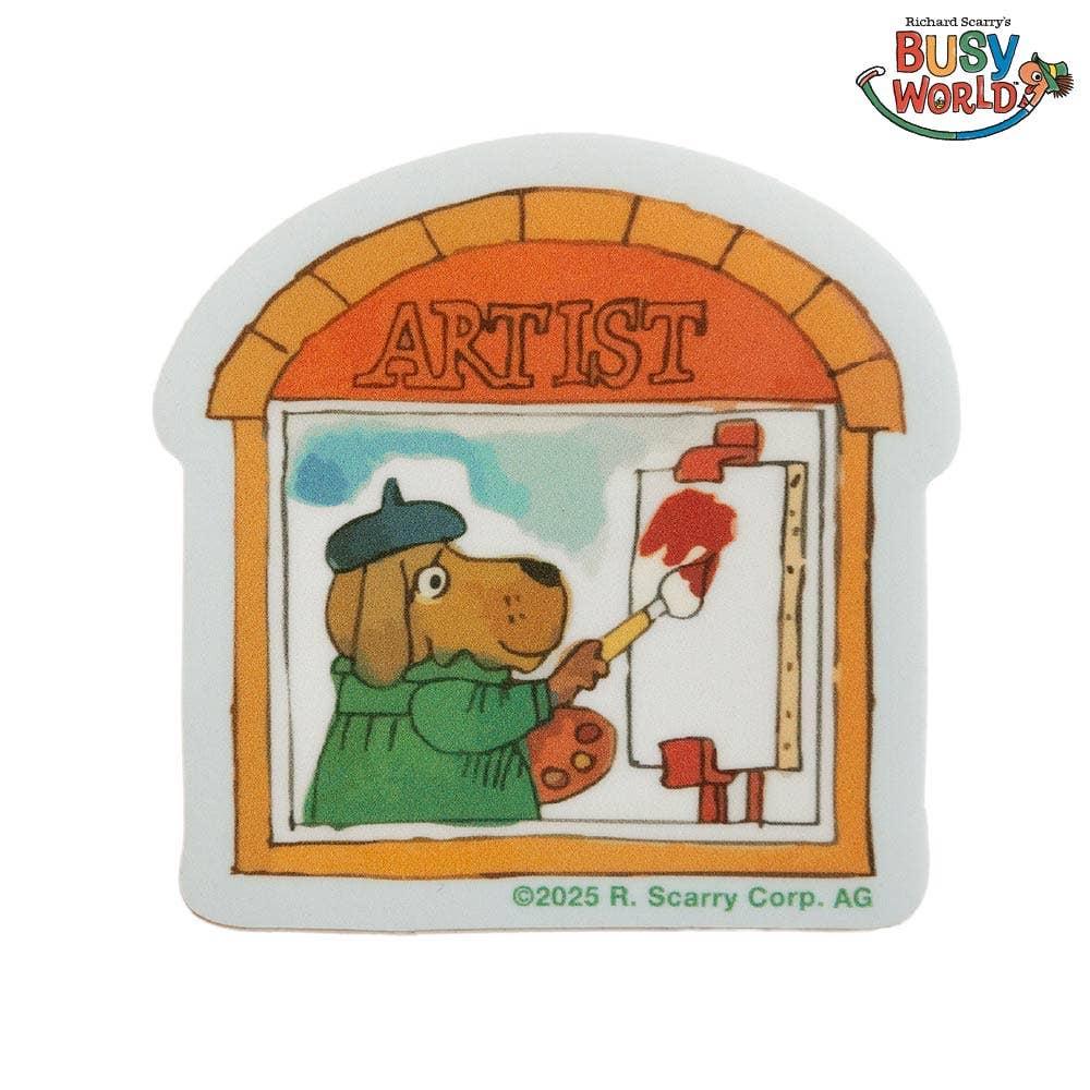 Richard Scarry Art Shop Sticker