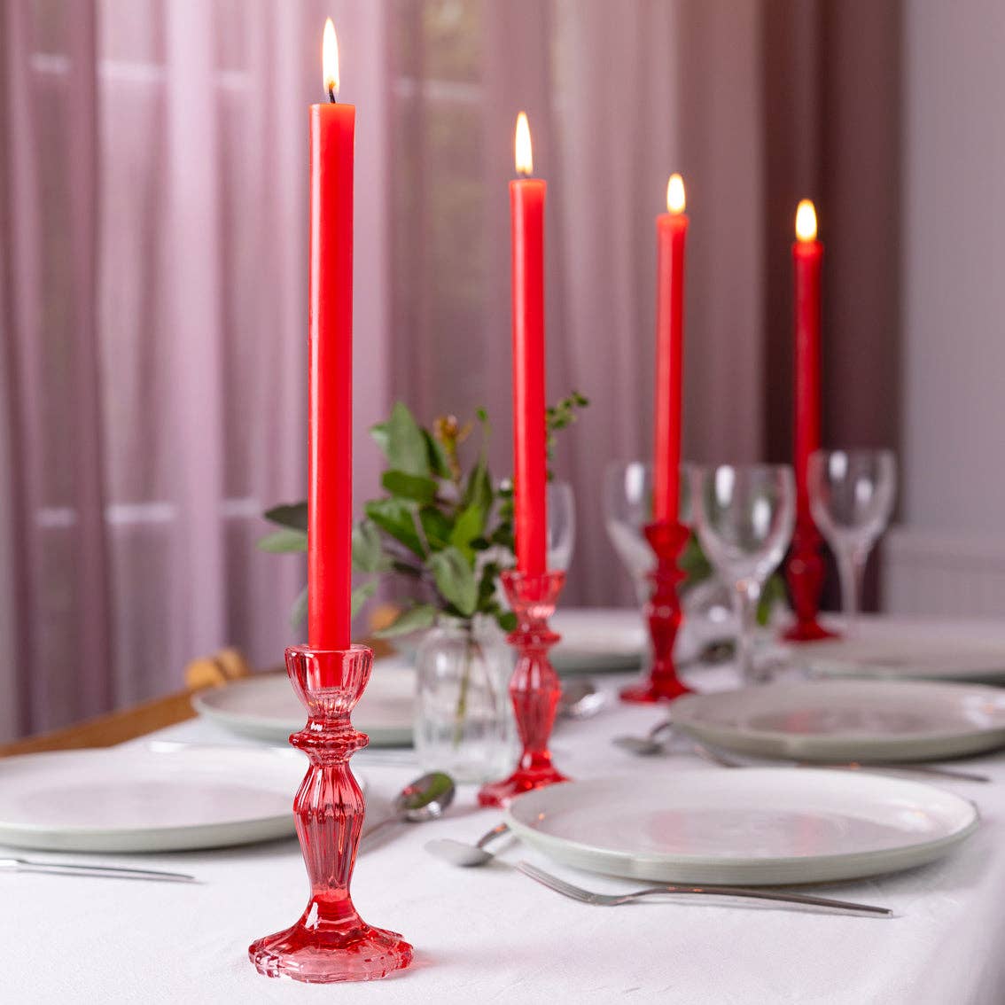 Red Dinner Candles