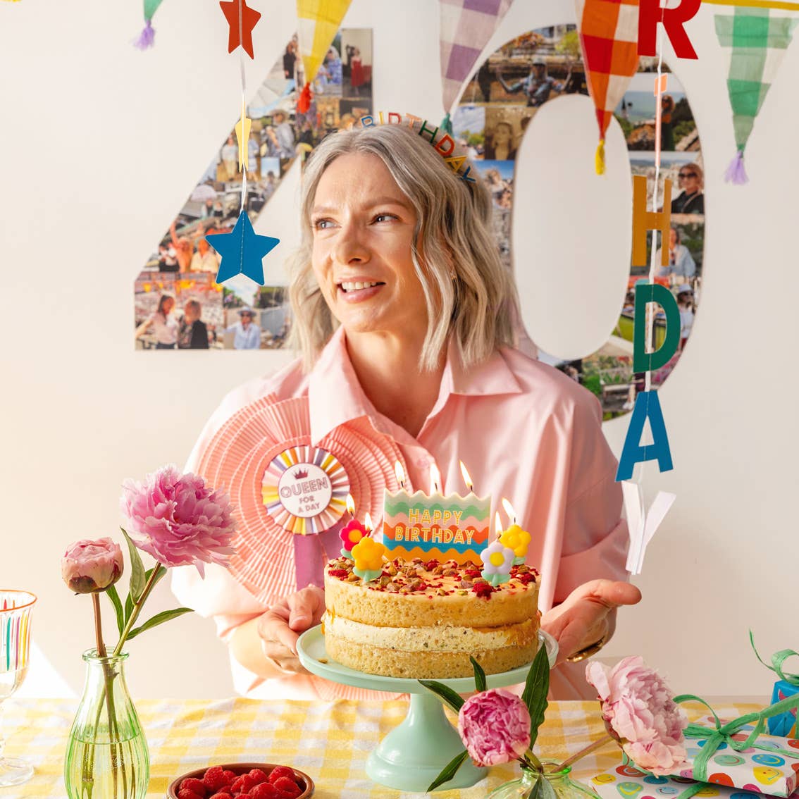 Queen For A Day Rosette Badge