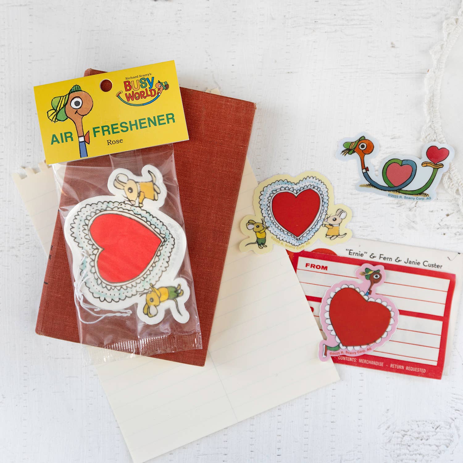 Richard Scarry Valentine Lowly Heart Twist Sticker