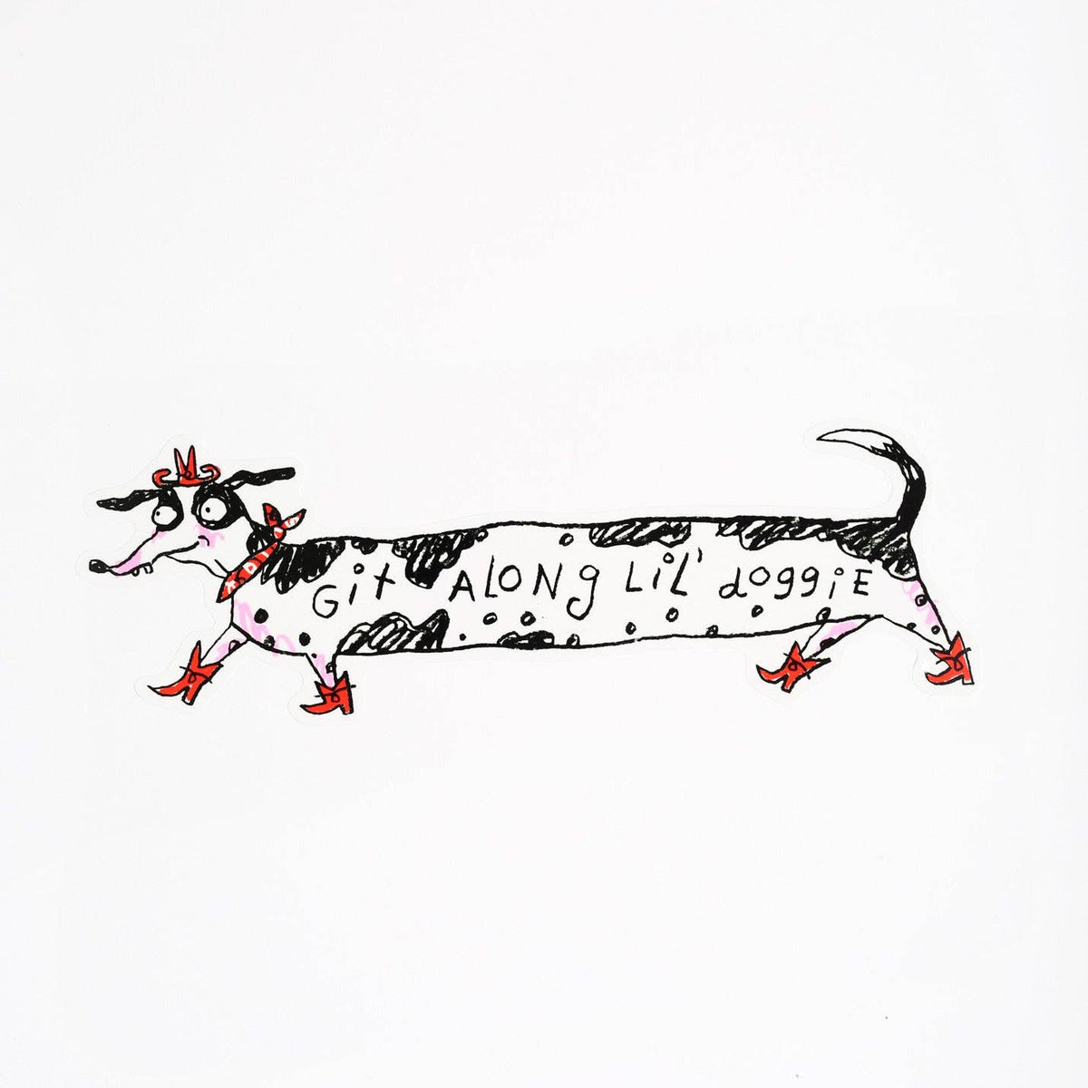 Git Along Doggie Bumper Sticker