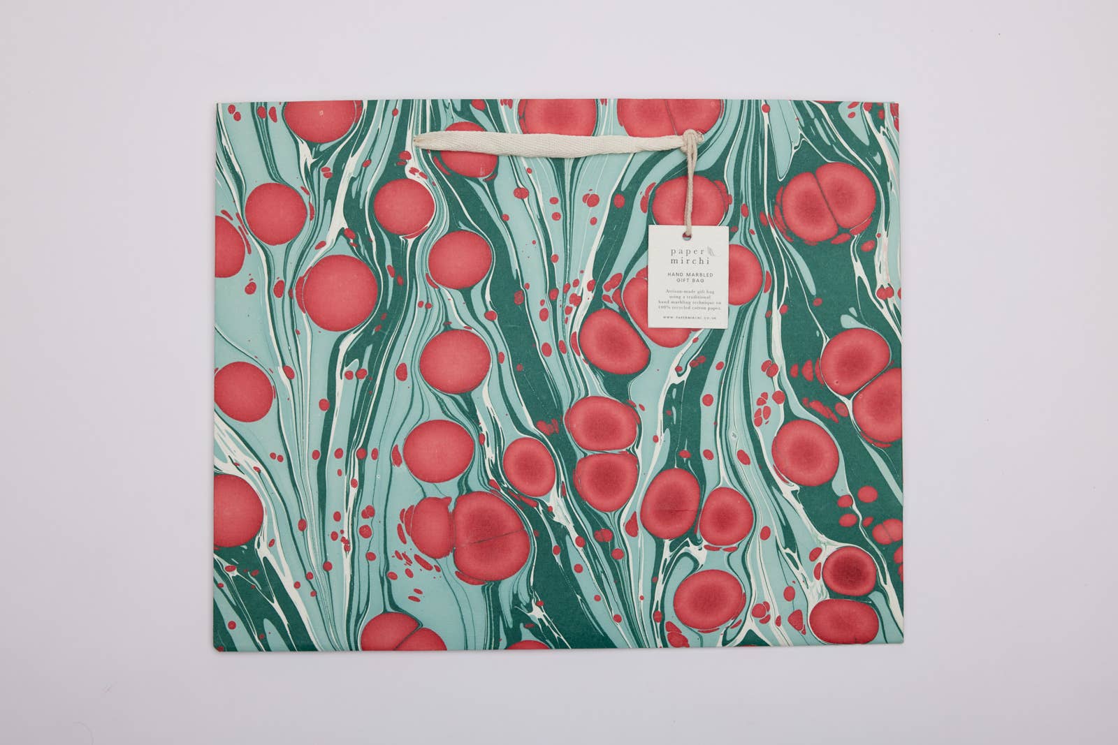 Hand Marbled Gift Bags (Large) - Christmas Splendour