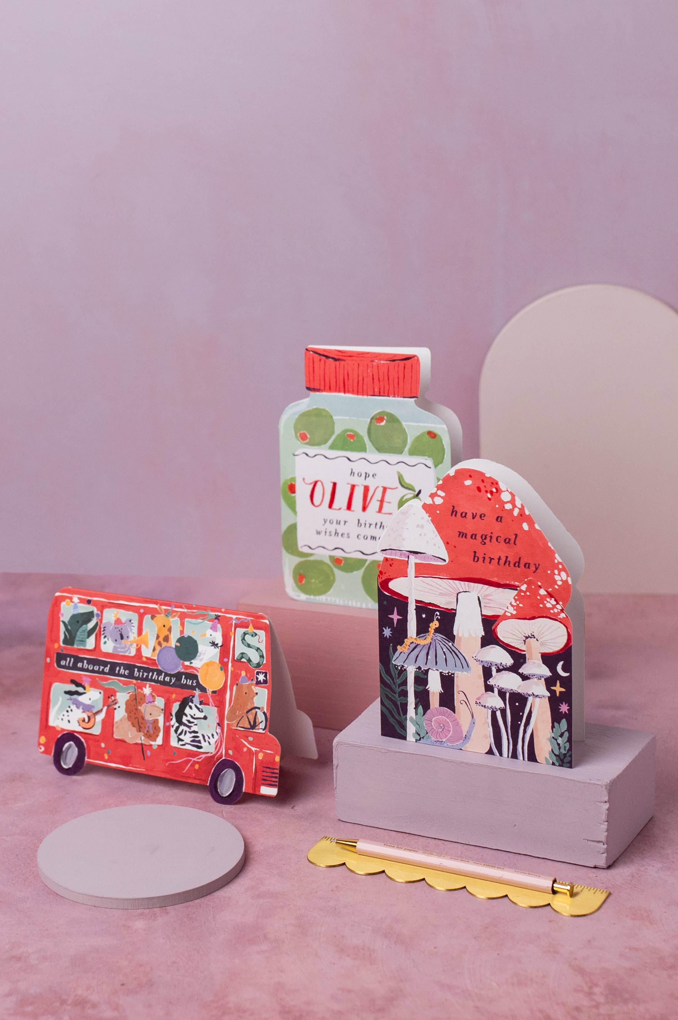 Mushroom Birthday Die-Cut Card