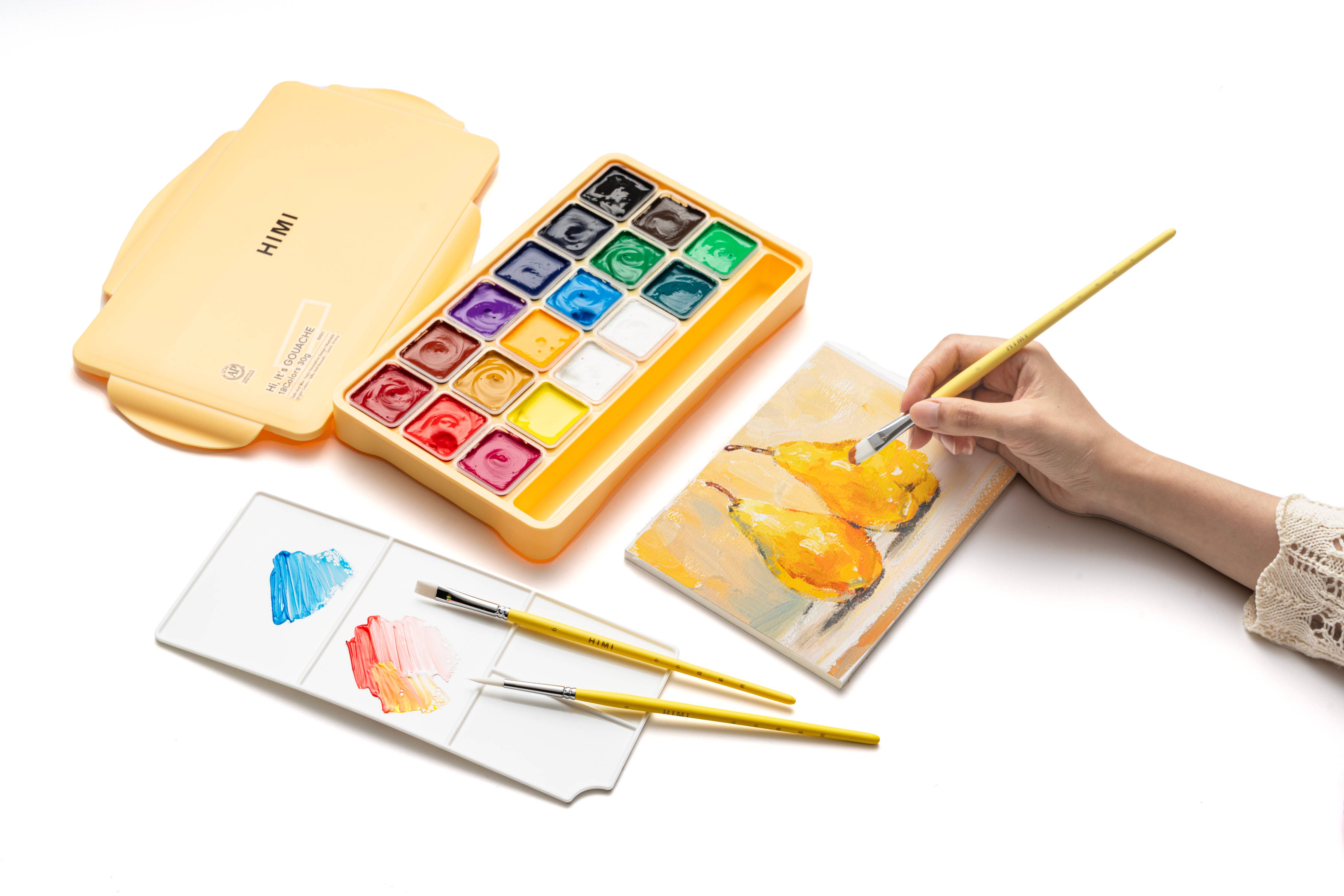 Jelly Cup Gouache Paint Set (18 Colours)