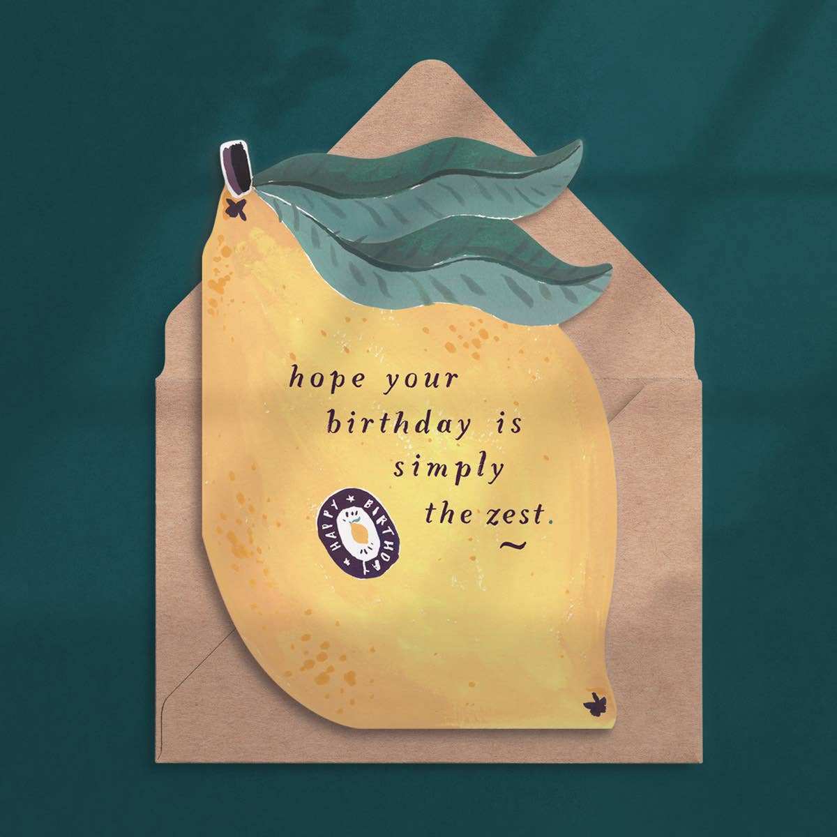 Lemon Zest Birthday Die-Cut Card