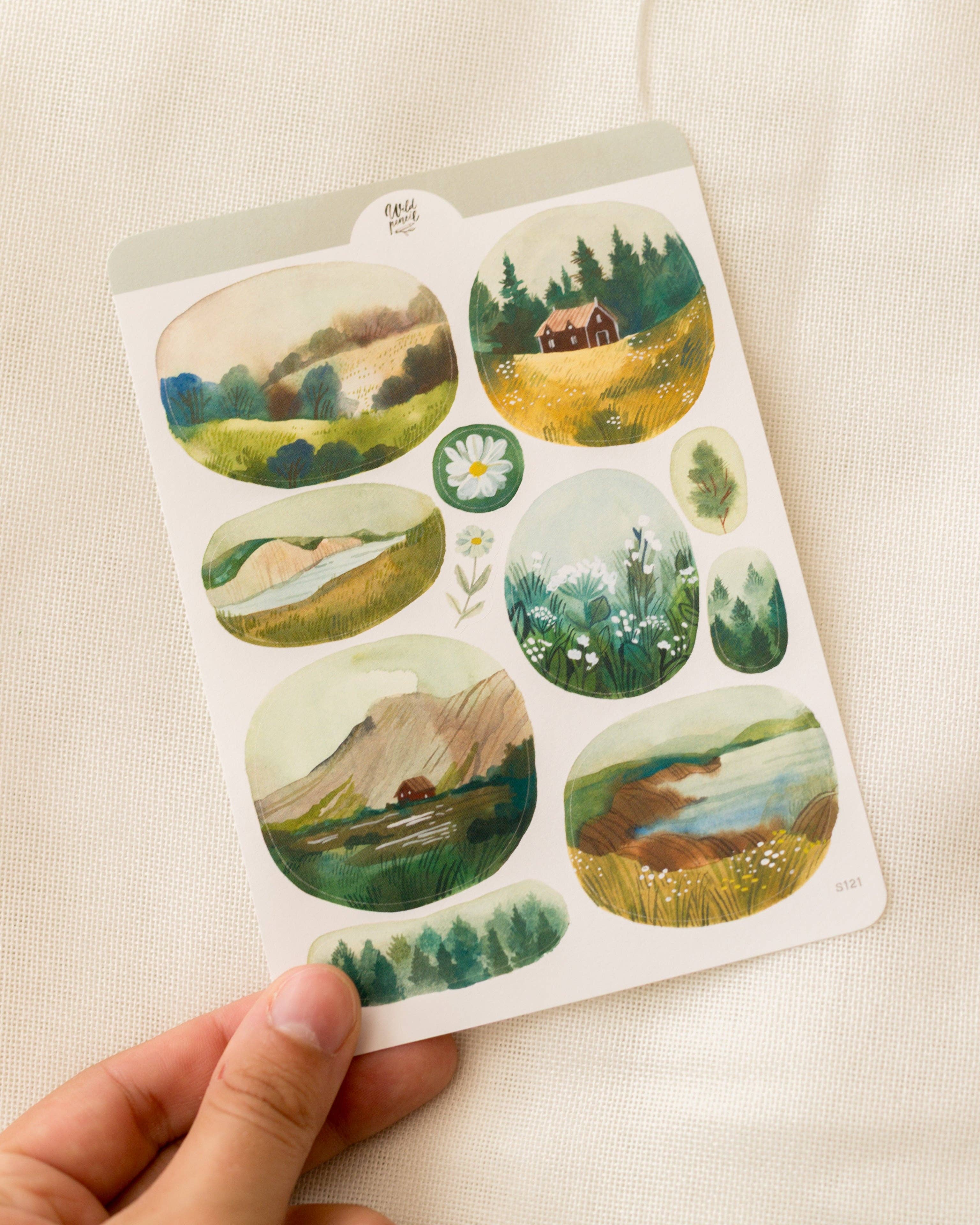 Scottish Landscape Sticker Sheet