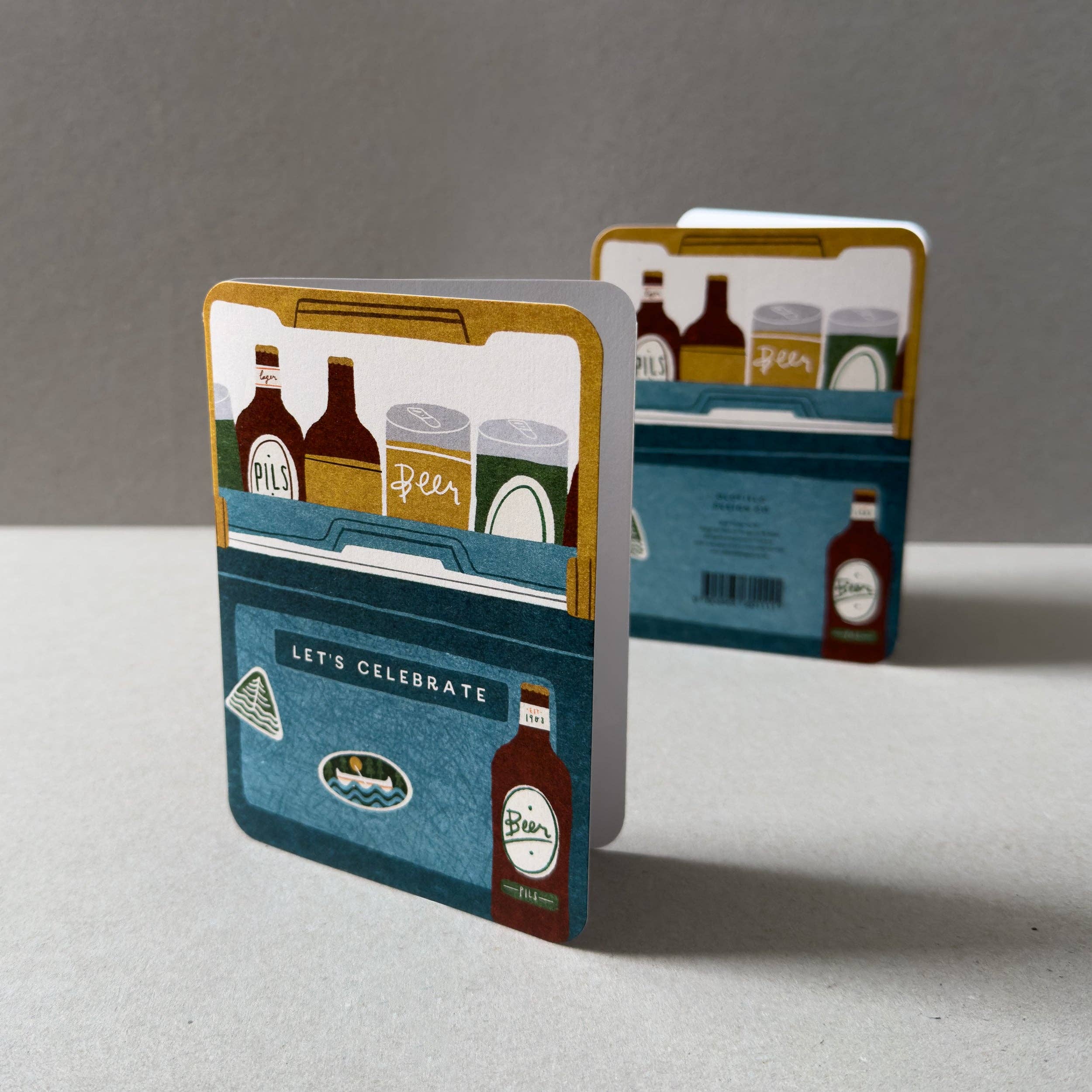 Beer Cooler Greetings Card
