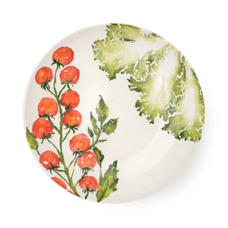 Earthenware Vine Tomatoes & Lettuce Serving Dish