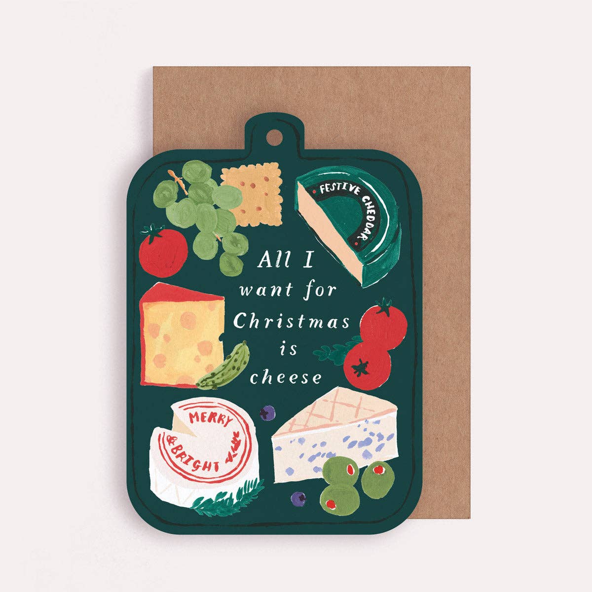 Cheeseboard Christmas Card