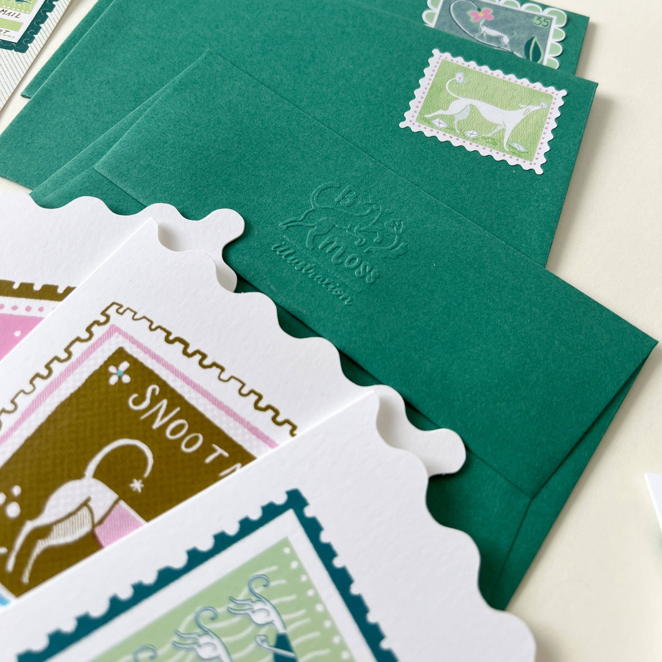 Snoot Stamp Shaped Card