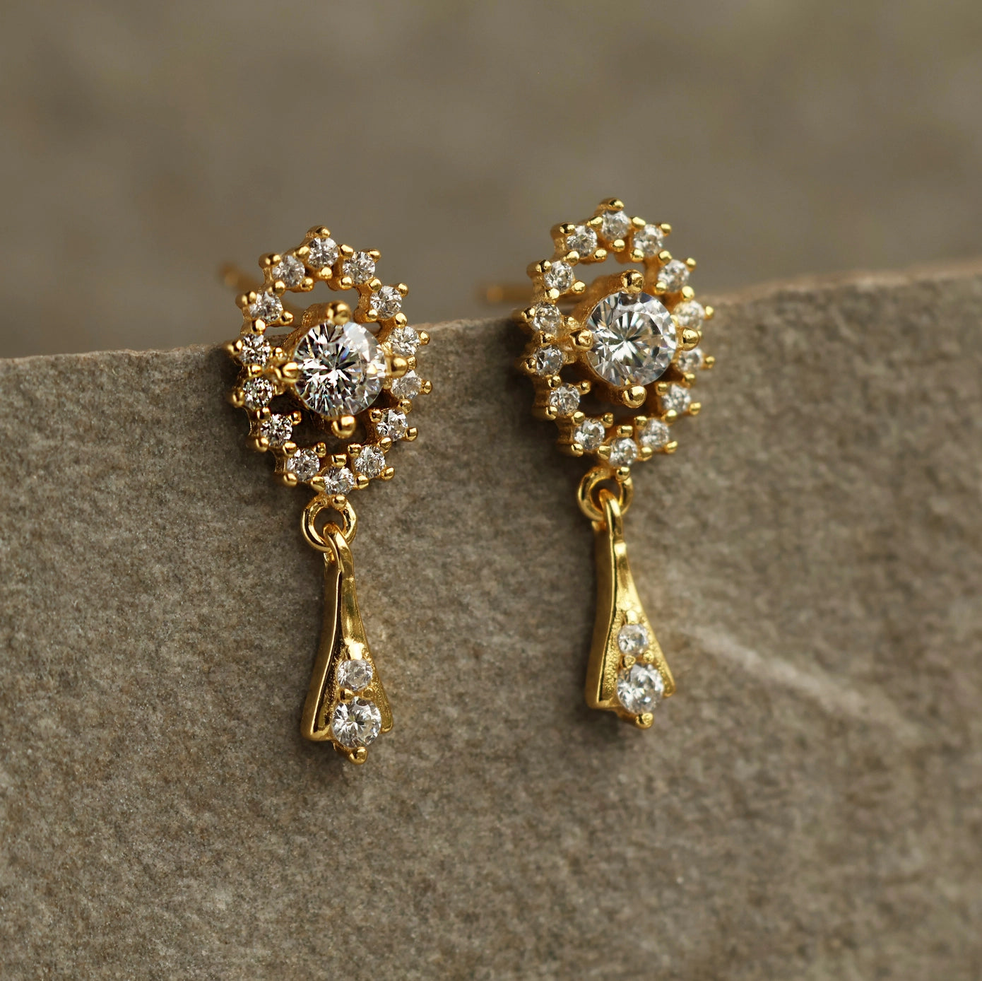 Tudor Queen Stud Drop Earrings