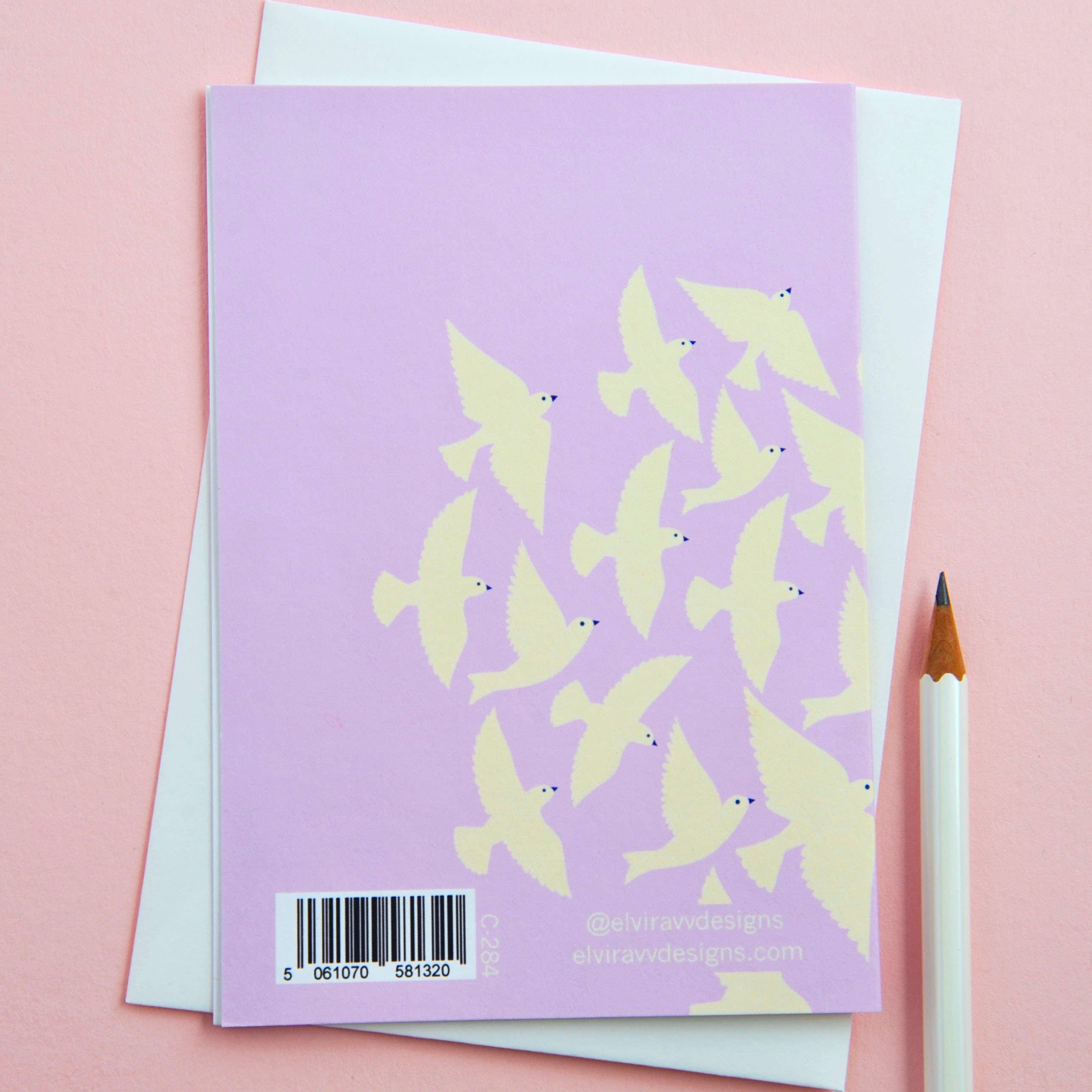 Thinking of You in Lilac Greetings Card