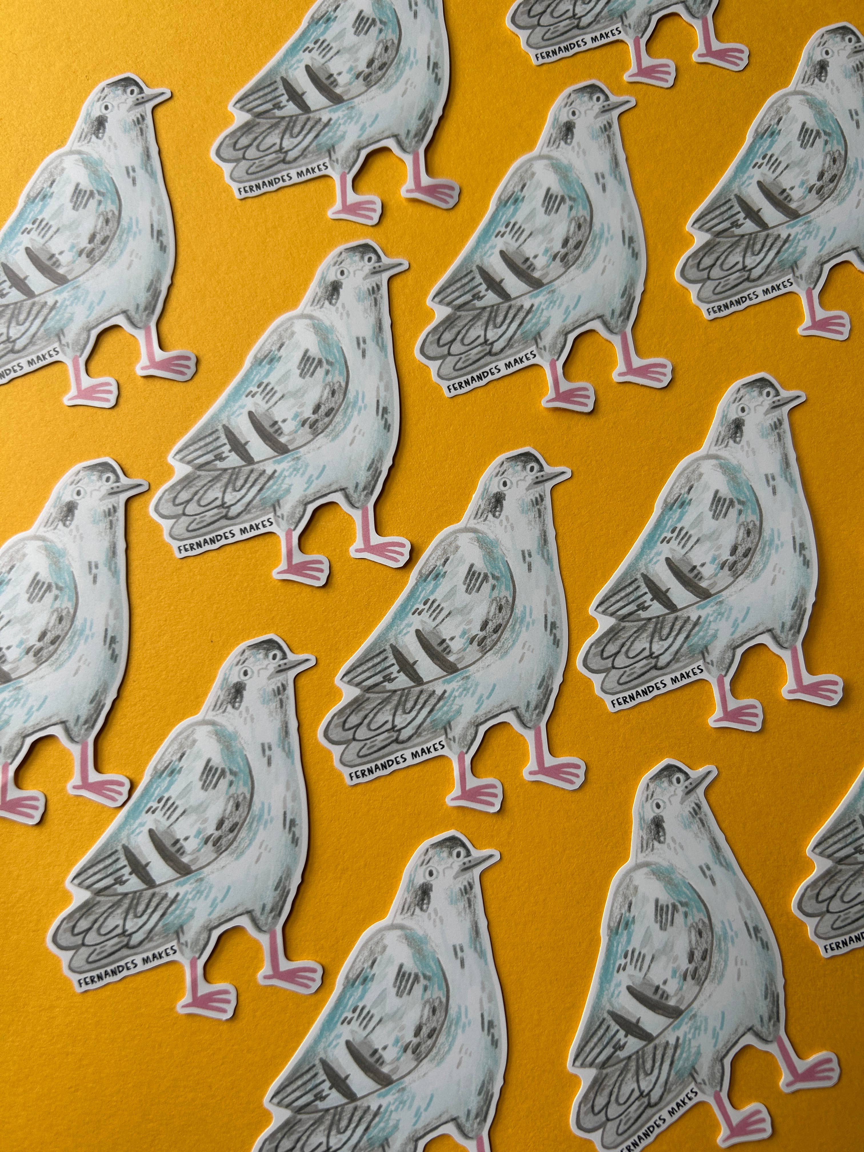 Deborah The Pigeon Vinyl Sticker