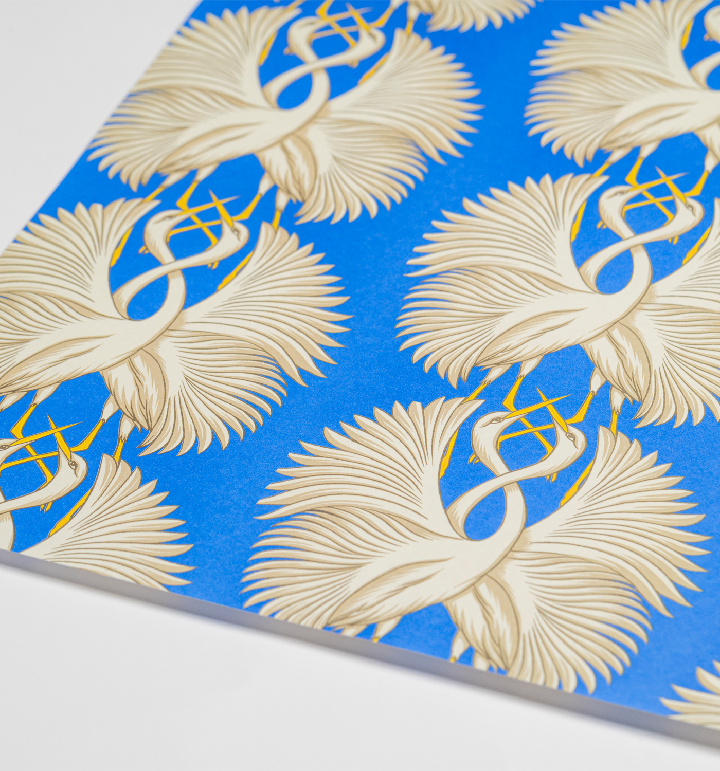 White "Nouveau Cranes" Gift Wrap