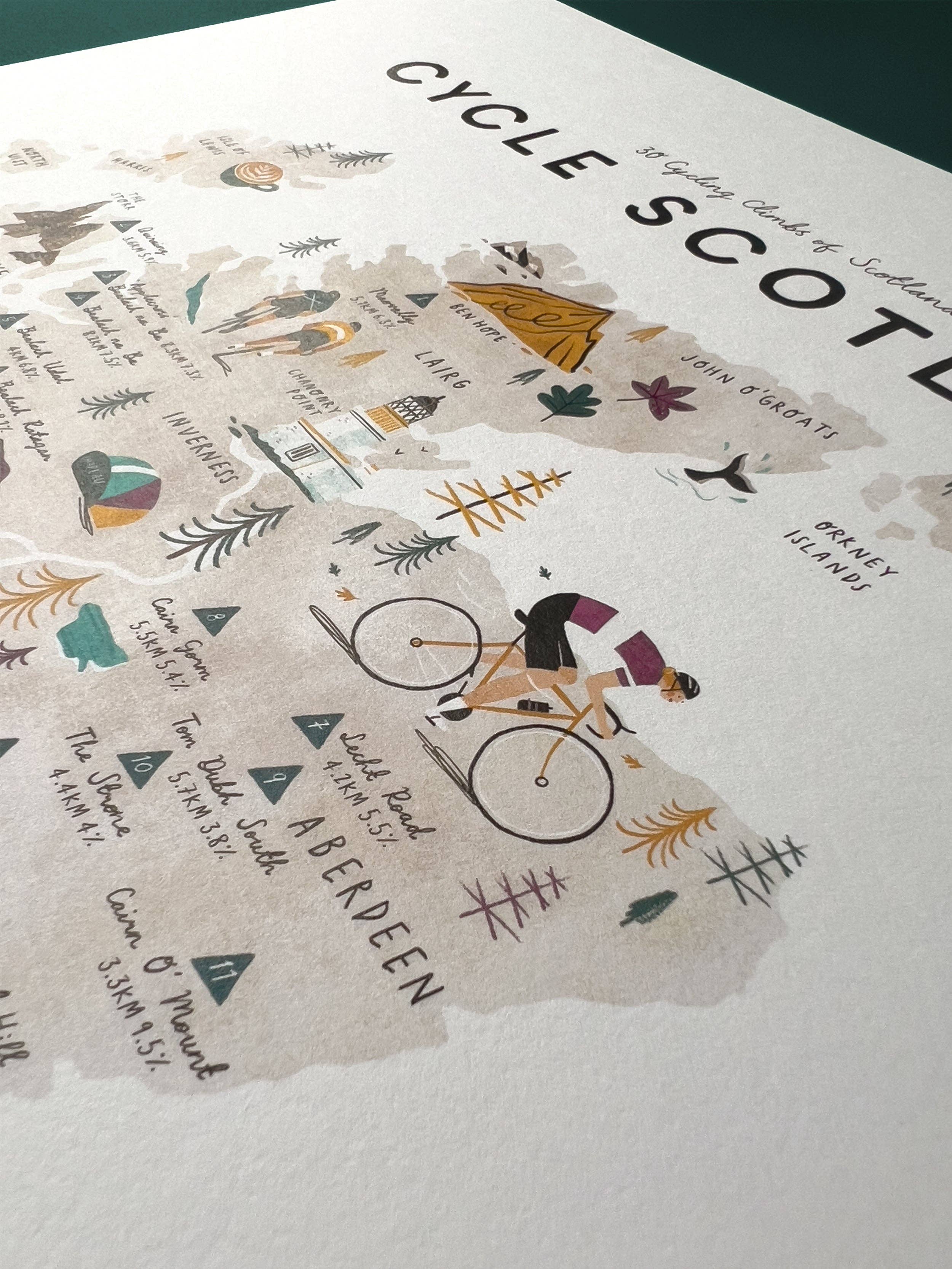 Cycle Scotland A3 Map Checklist