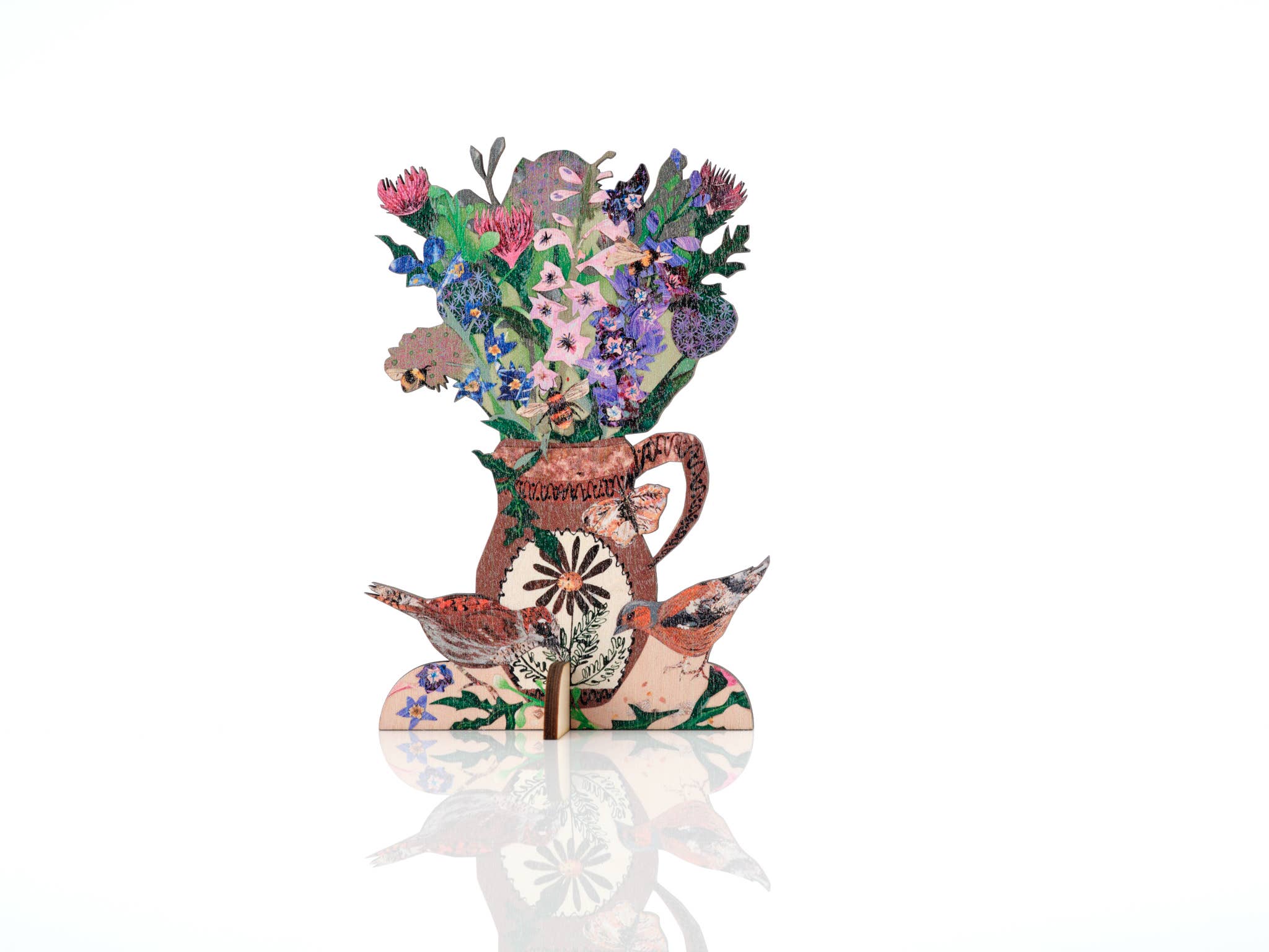 Summer Blooms Laser Cut Birch Plywood Keepsake Blank Card