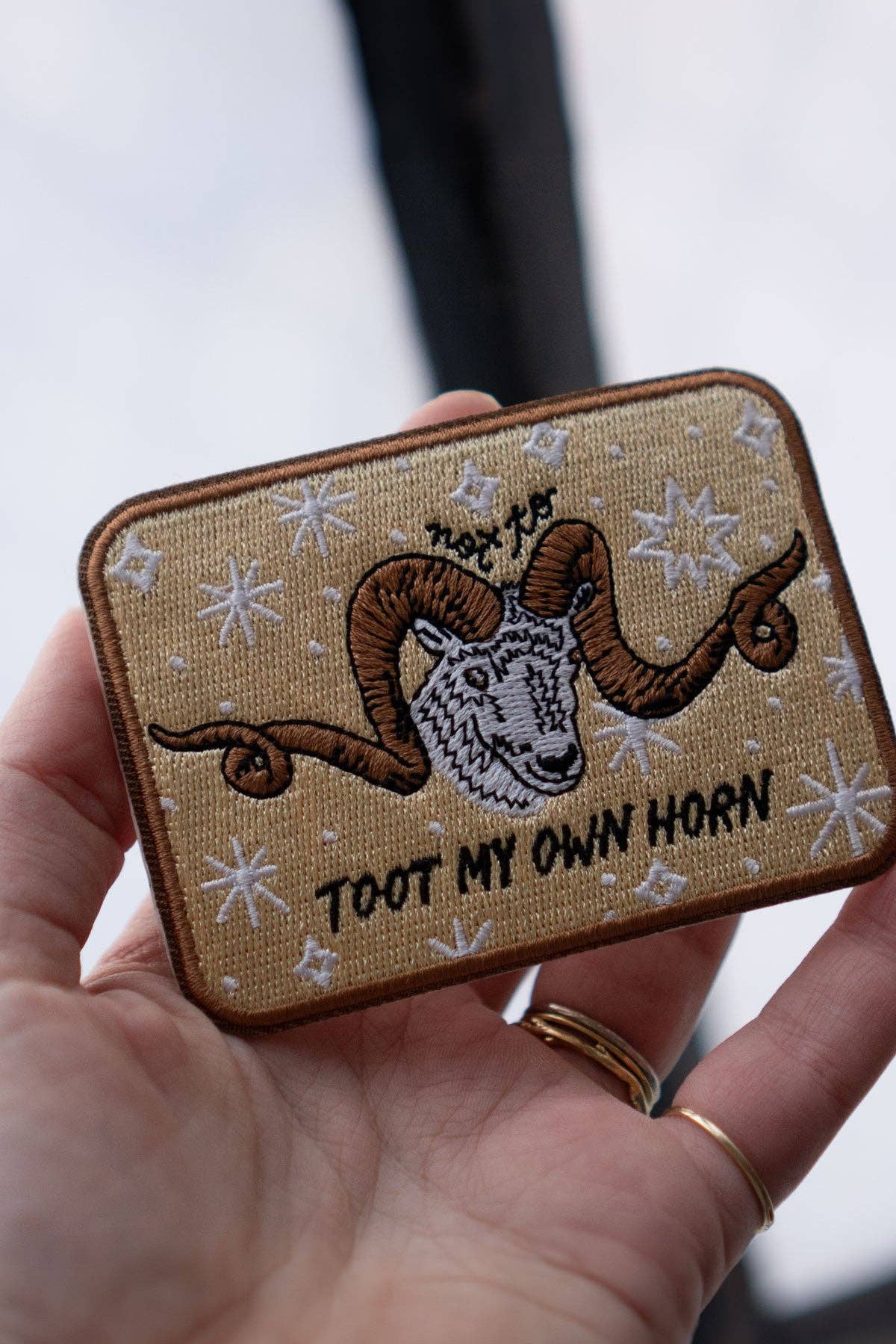 Toot My Own Horn Embroidered Sticker Patch