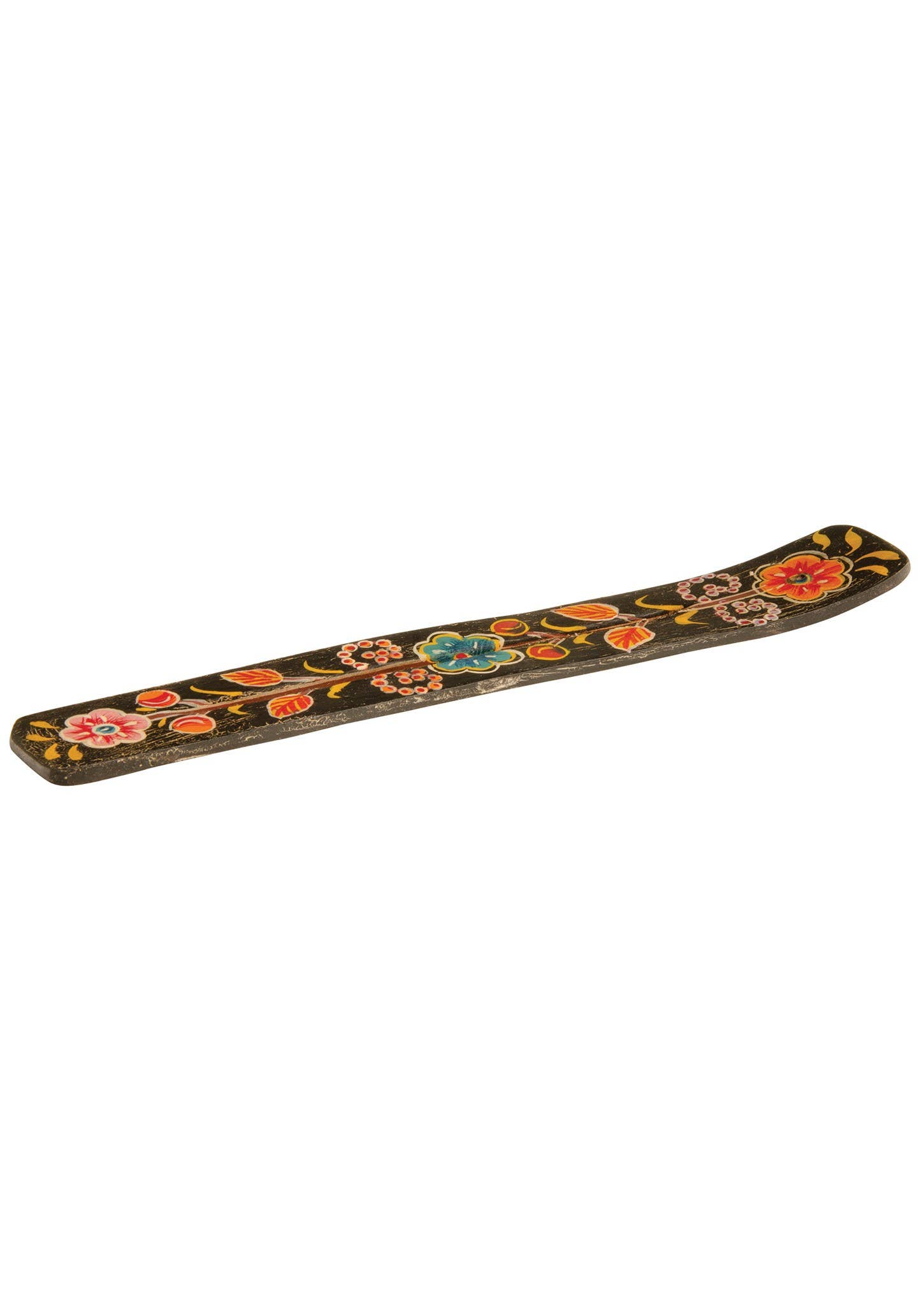 Floral Hand Painted Wooden Incense Holder