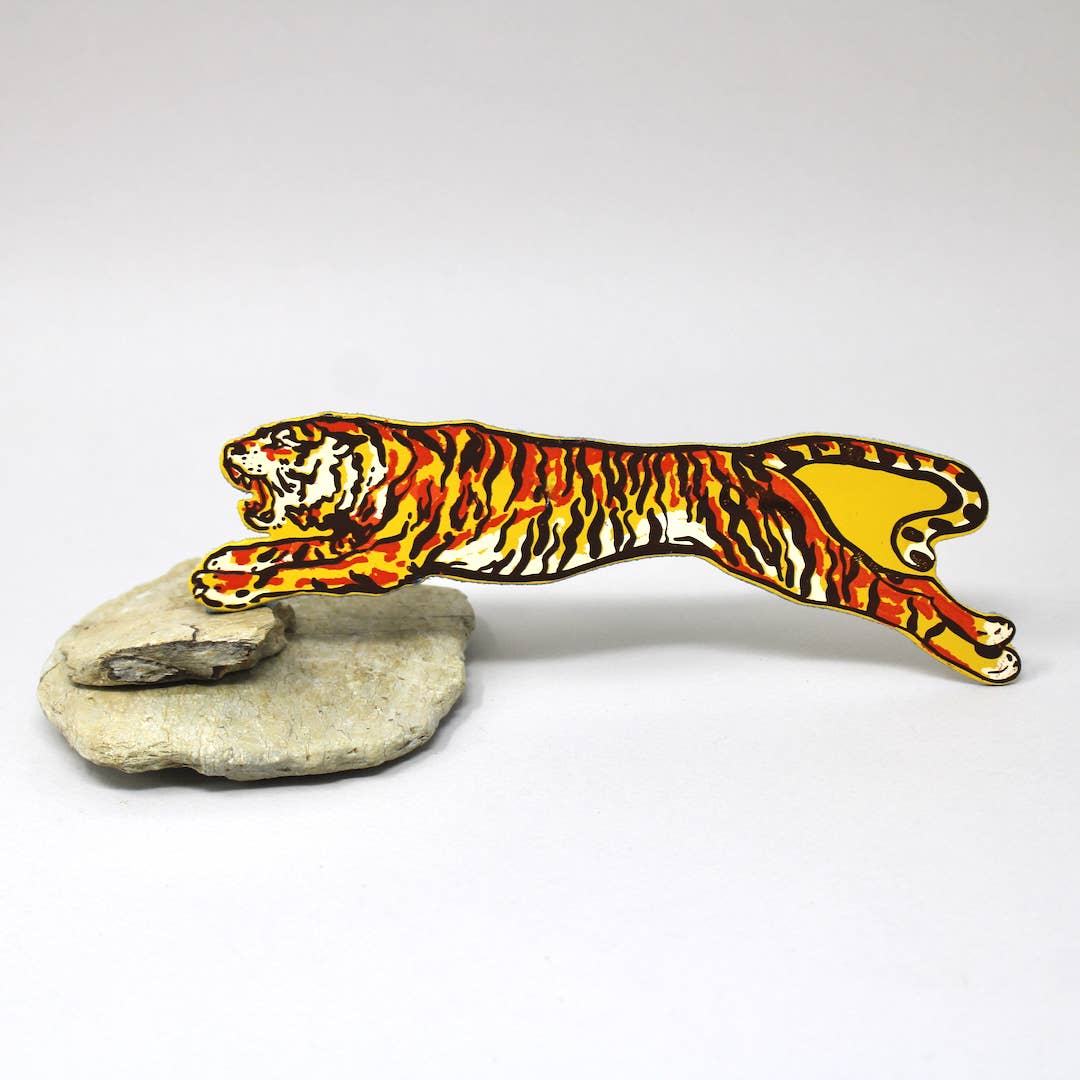 Tiger Bookmark - Yellow