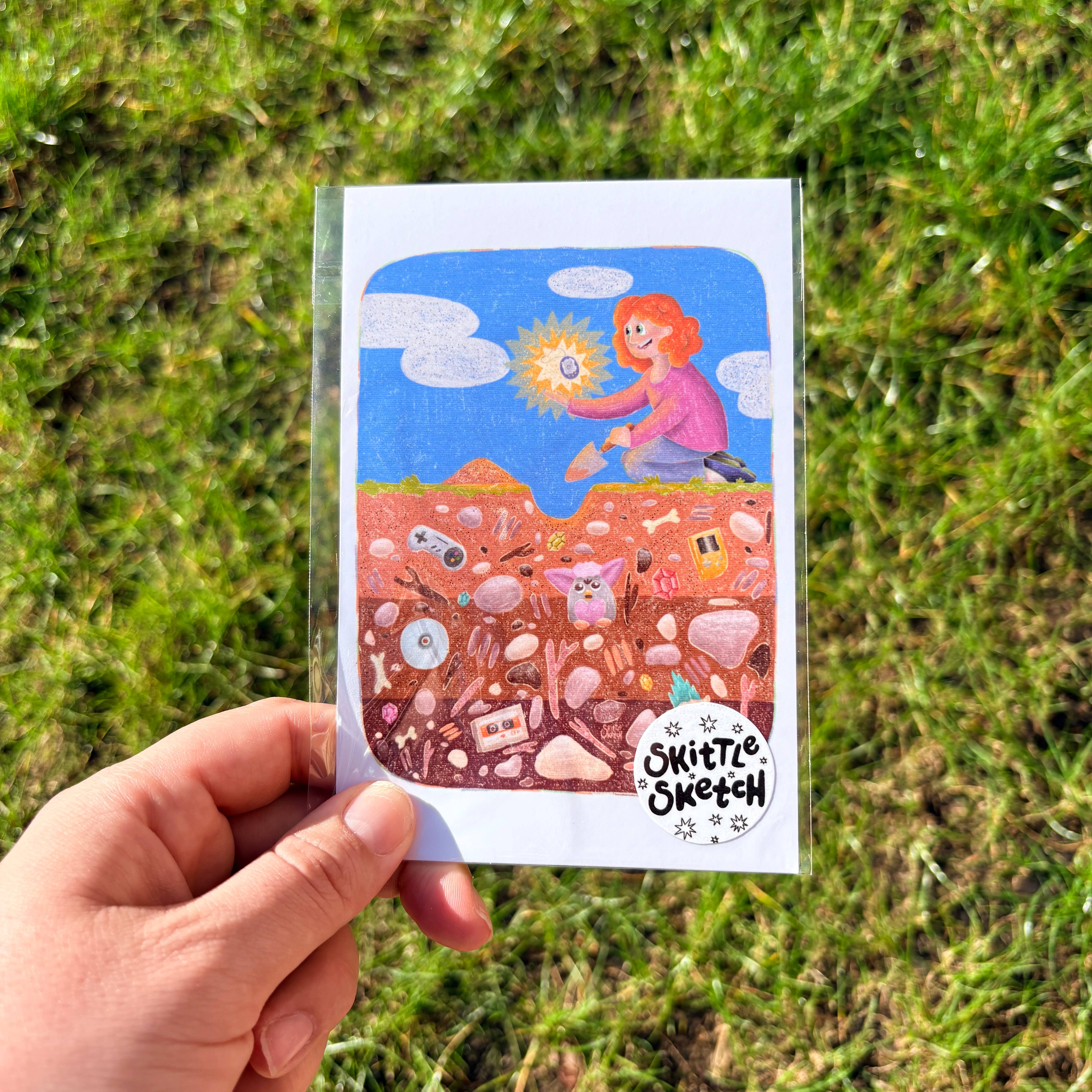 Digging Nostalgia Art Print A6