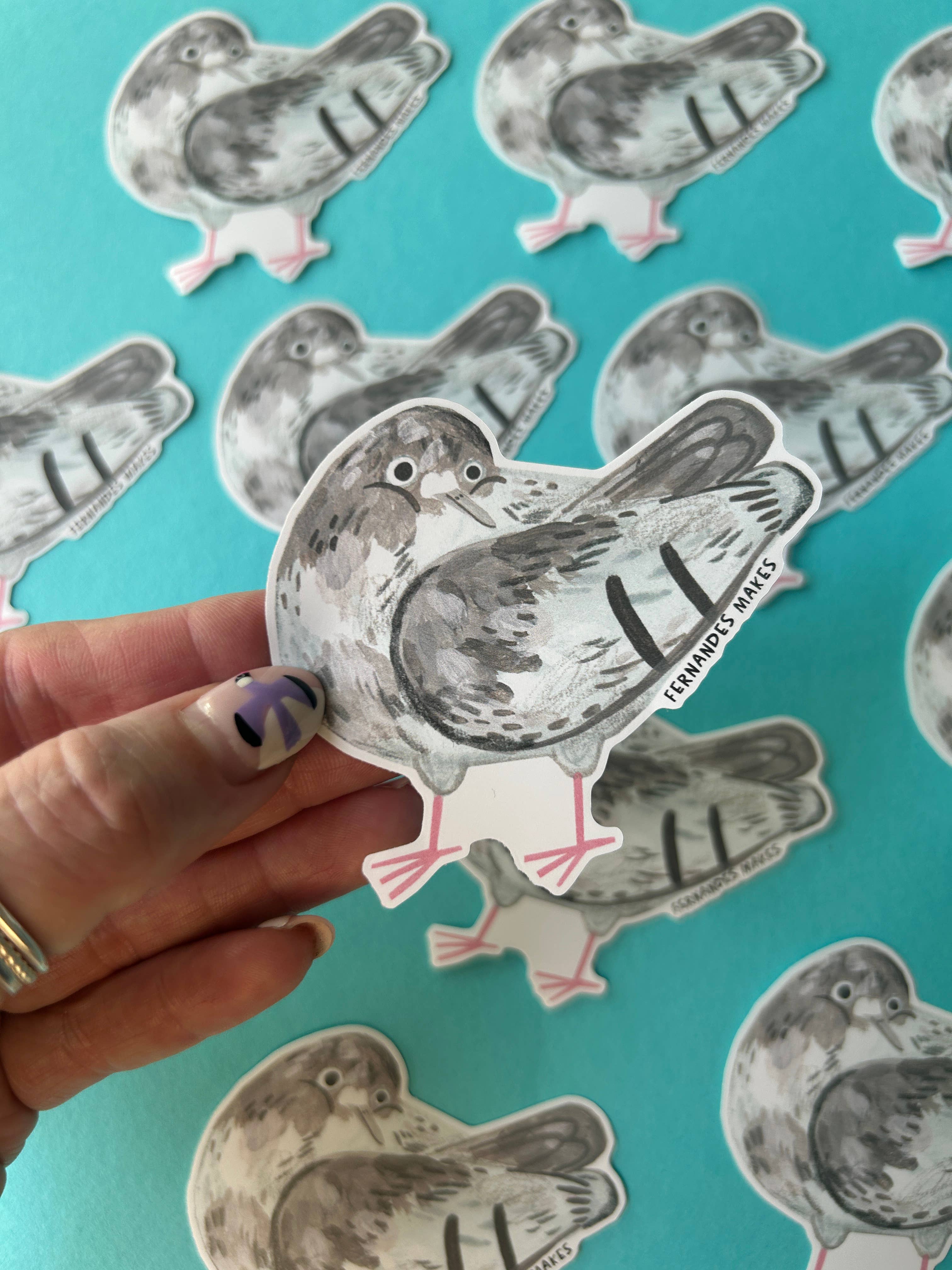 Frodo The Pigeon Vinyl Sticker