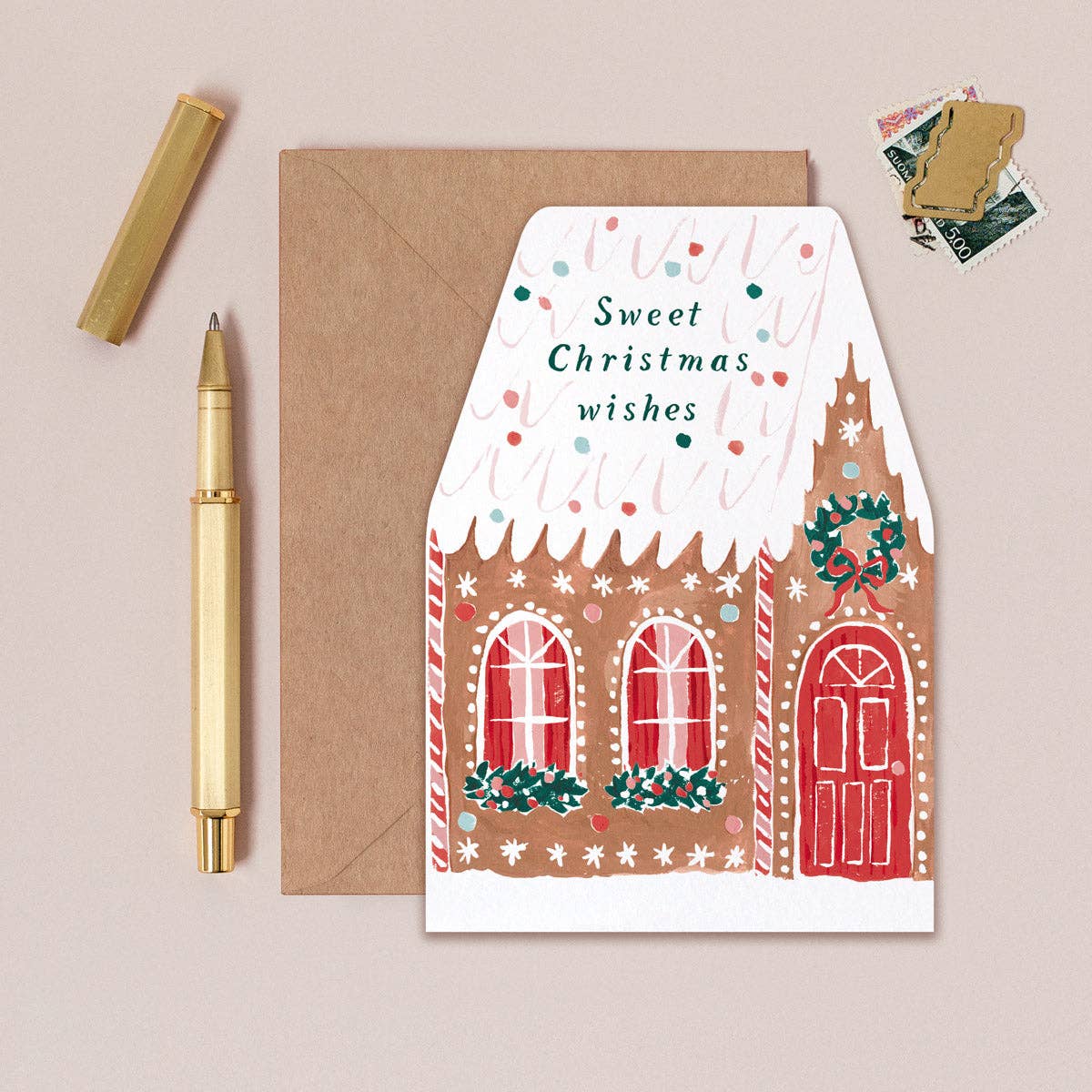 Gingerbread House Christmas Card