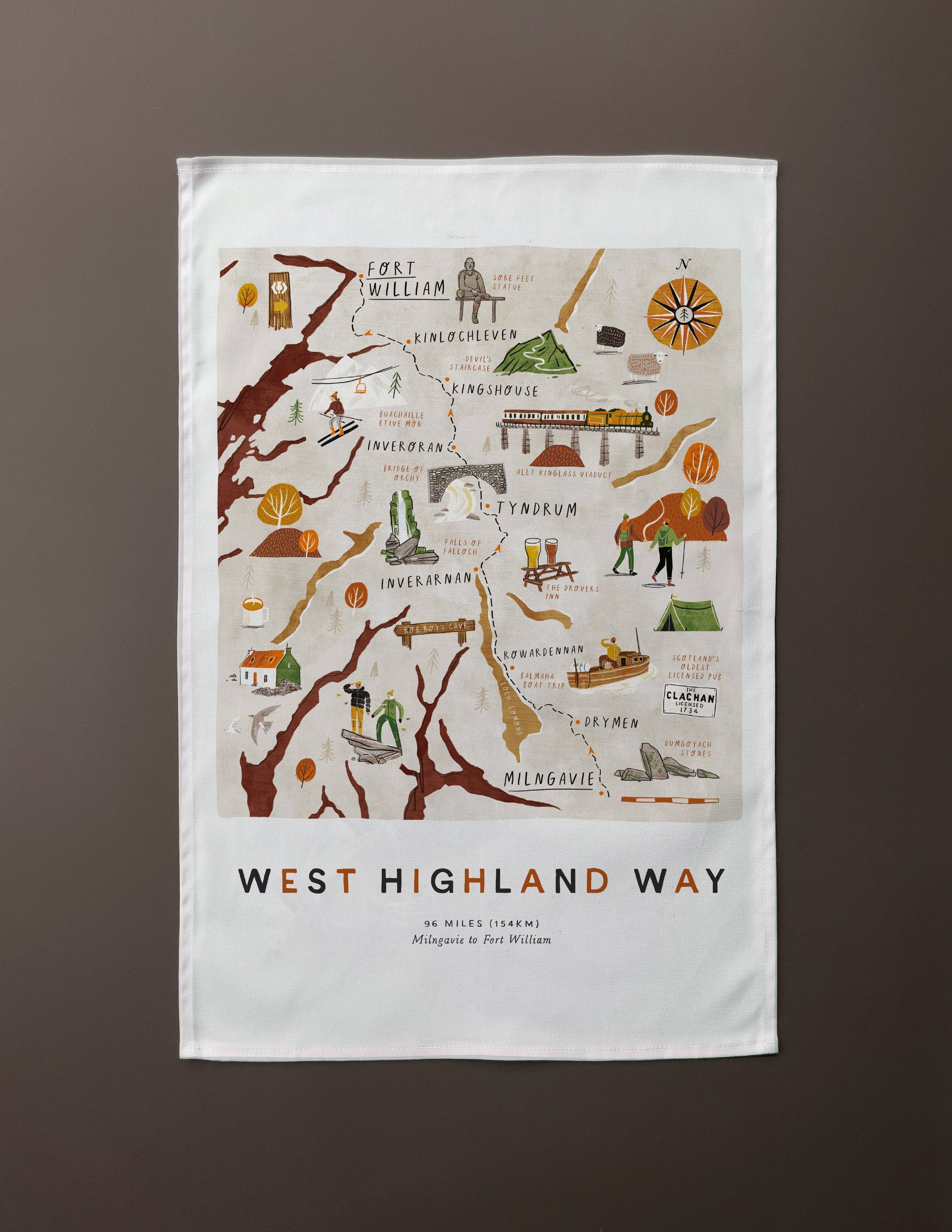 West Highland Way Tea Towel