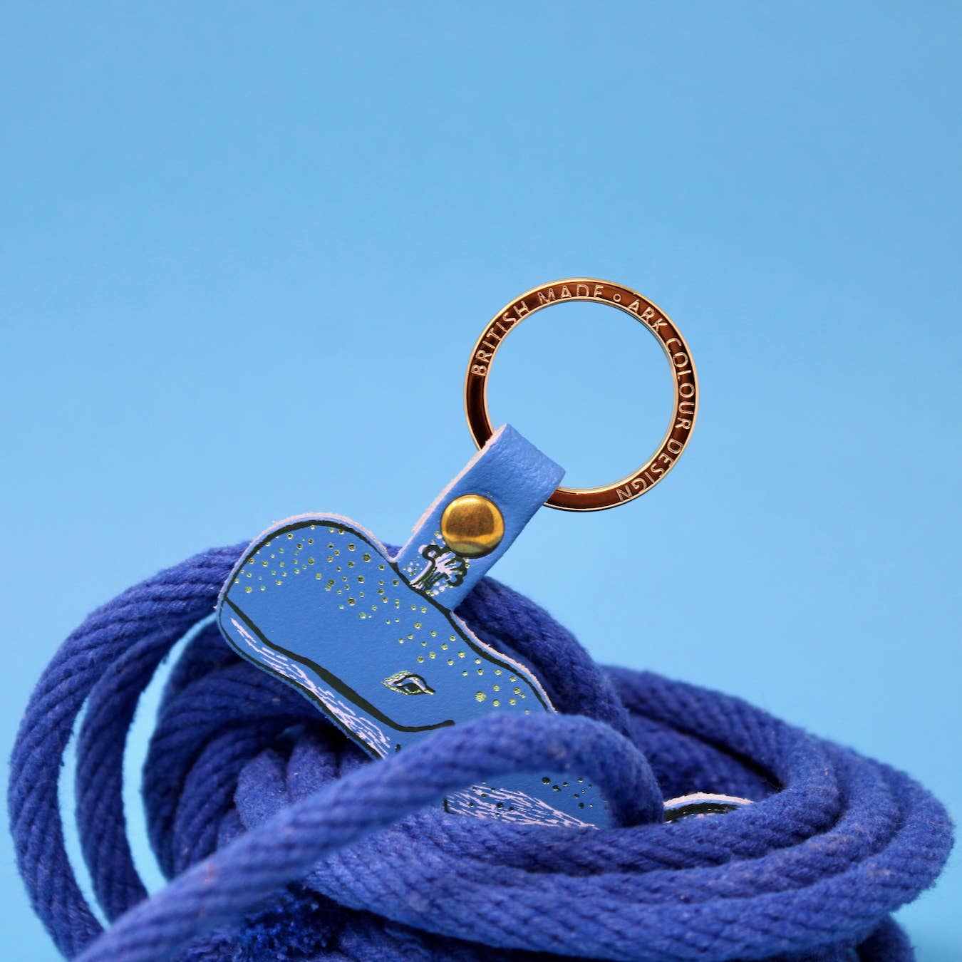Humpback Whale Key Fob - Cornflower