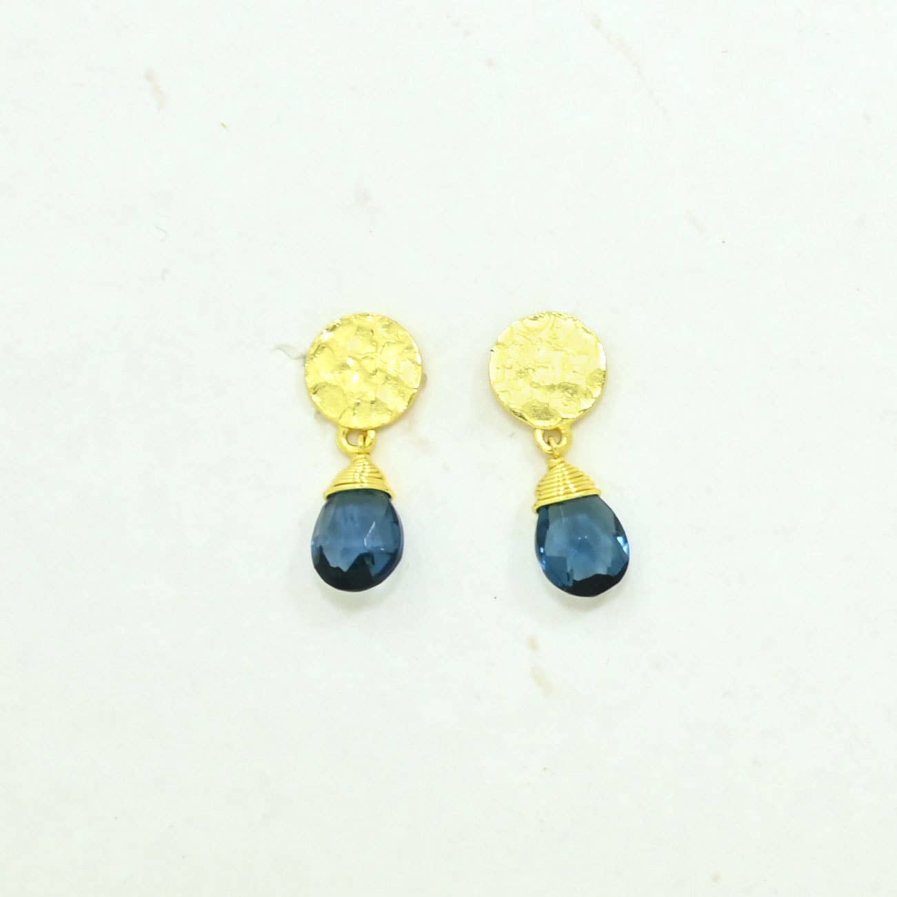 Abigail Earring Gold Plated - Blue Iolite
