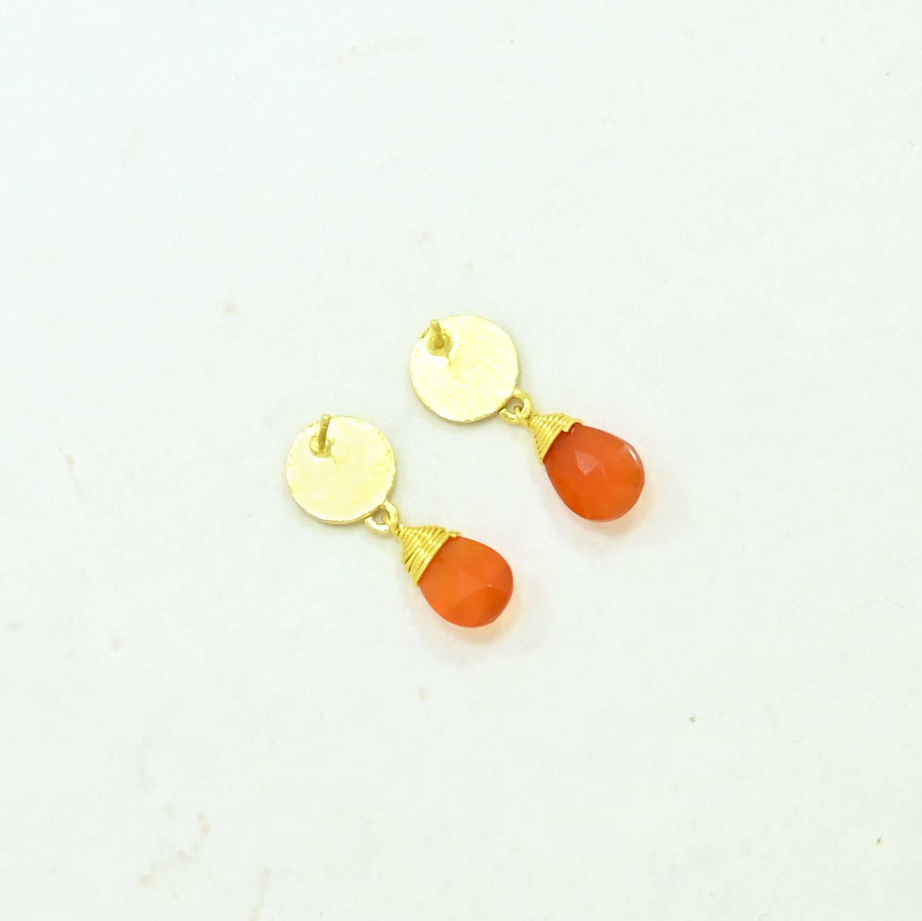 Abigail Earring Gold Plated - Carnelian