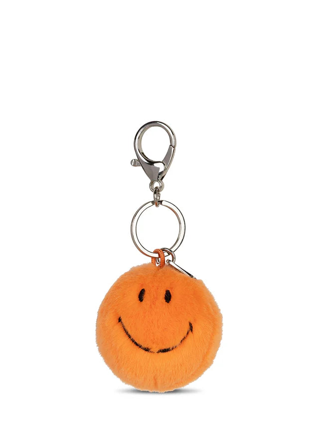 Smiley Eco Fuzzy Keyring Orange