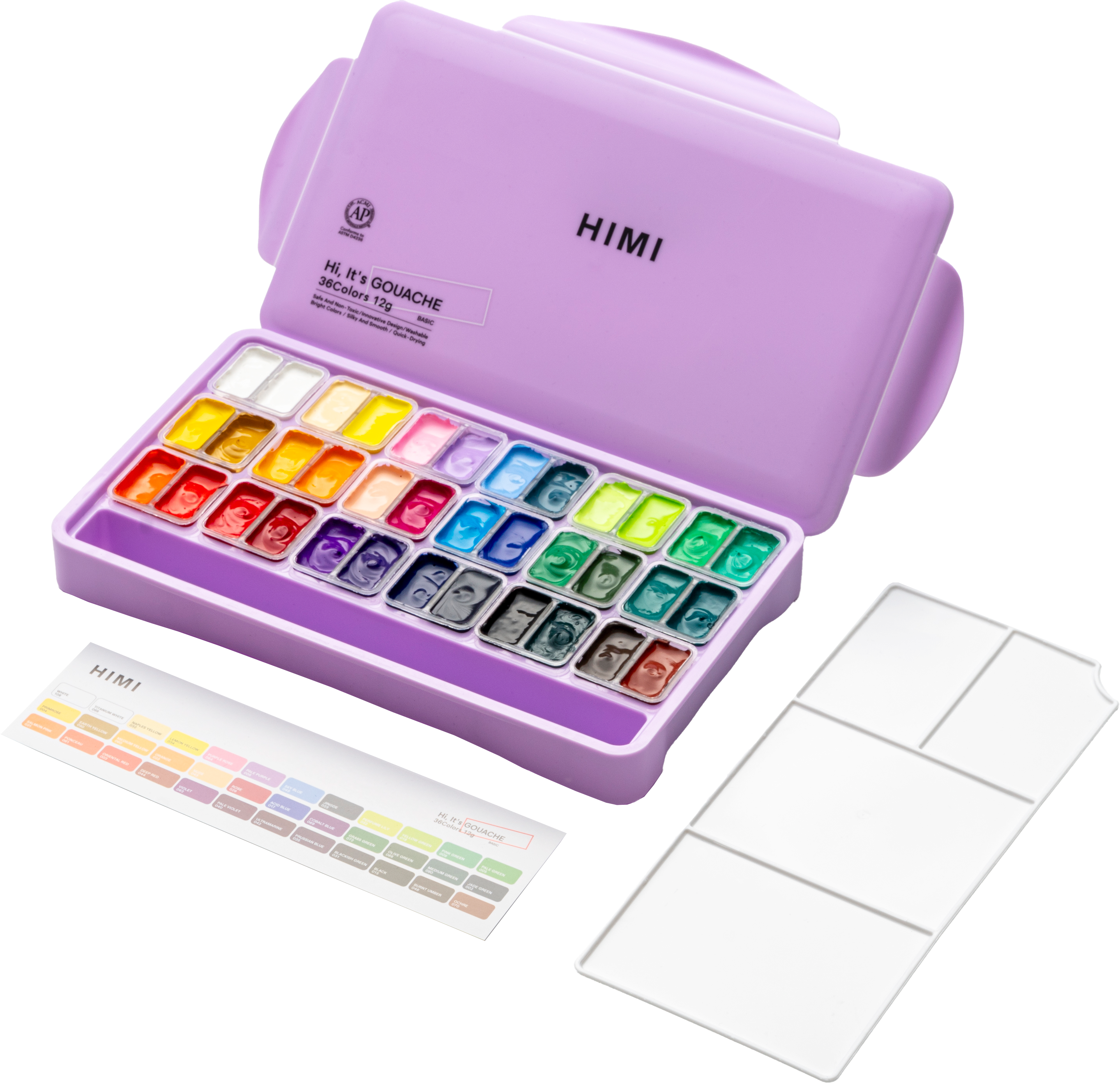 Twin Cup Gouache Paint Set (36 Colours)