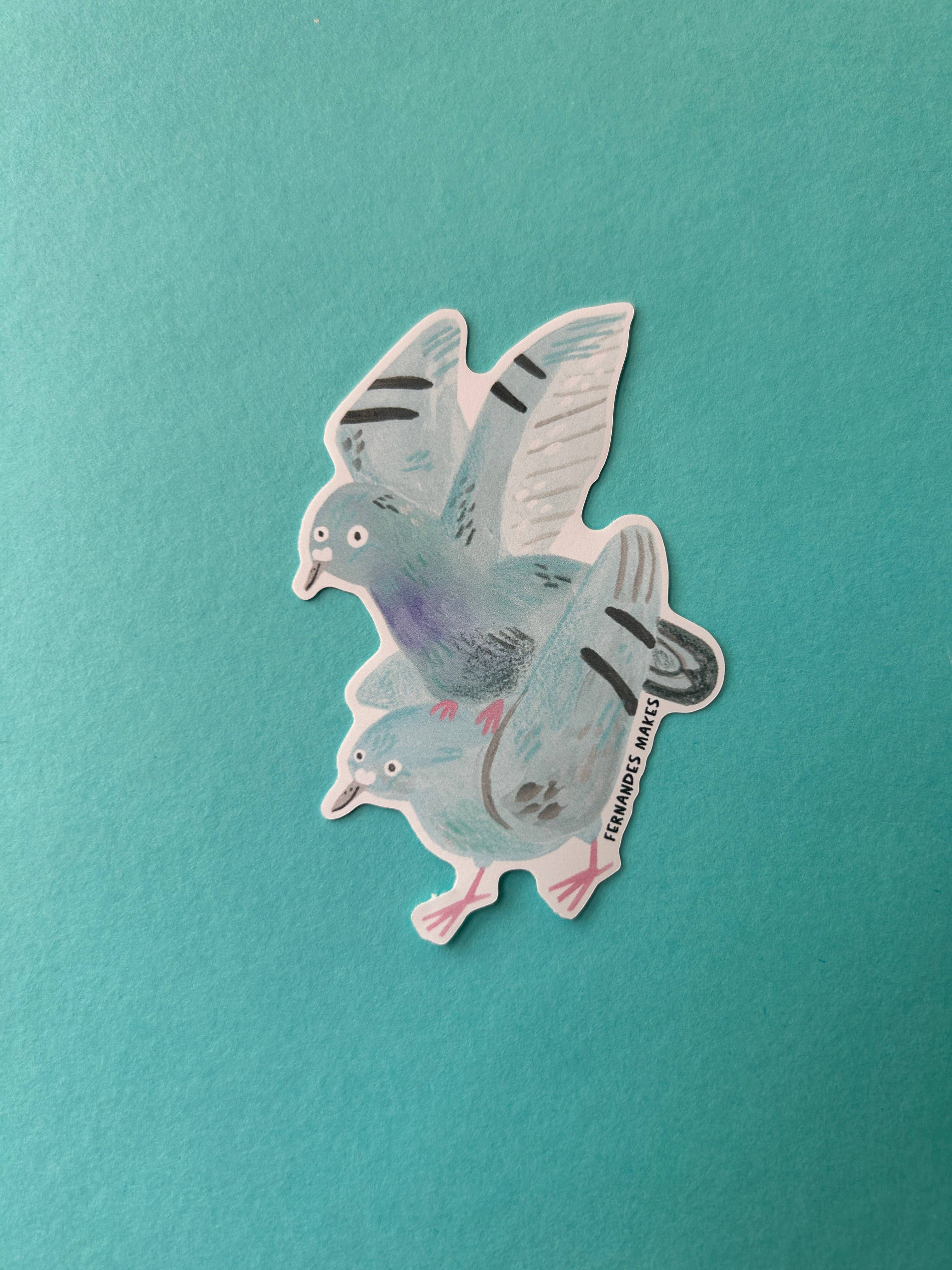 Bruce & Barry Pigeon Vinyl Sticker