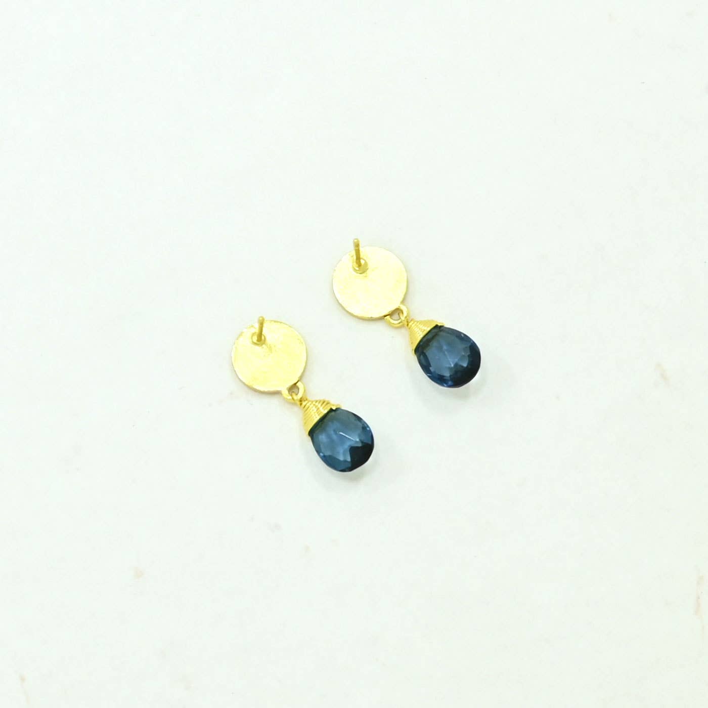 Abigail Earring Gold Plated - Blue Iolite