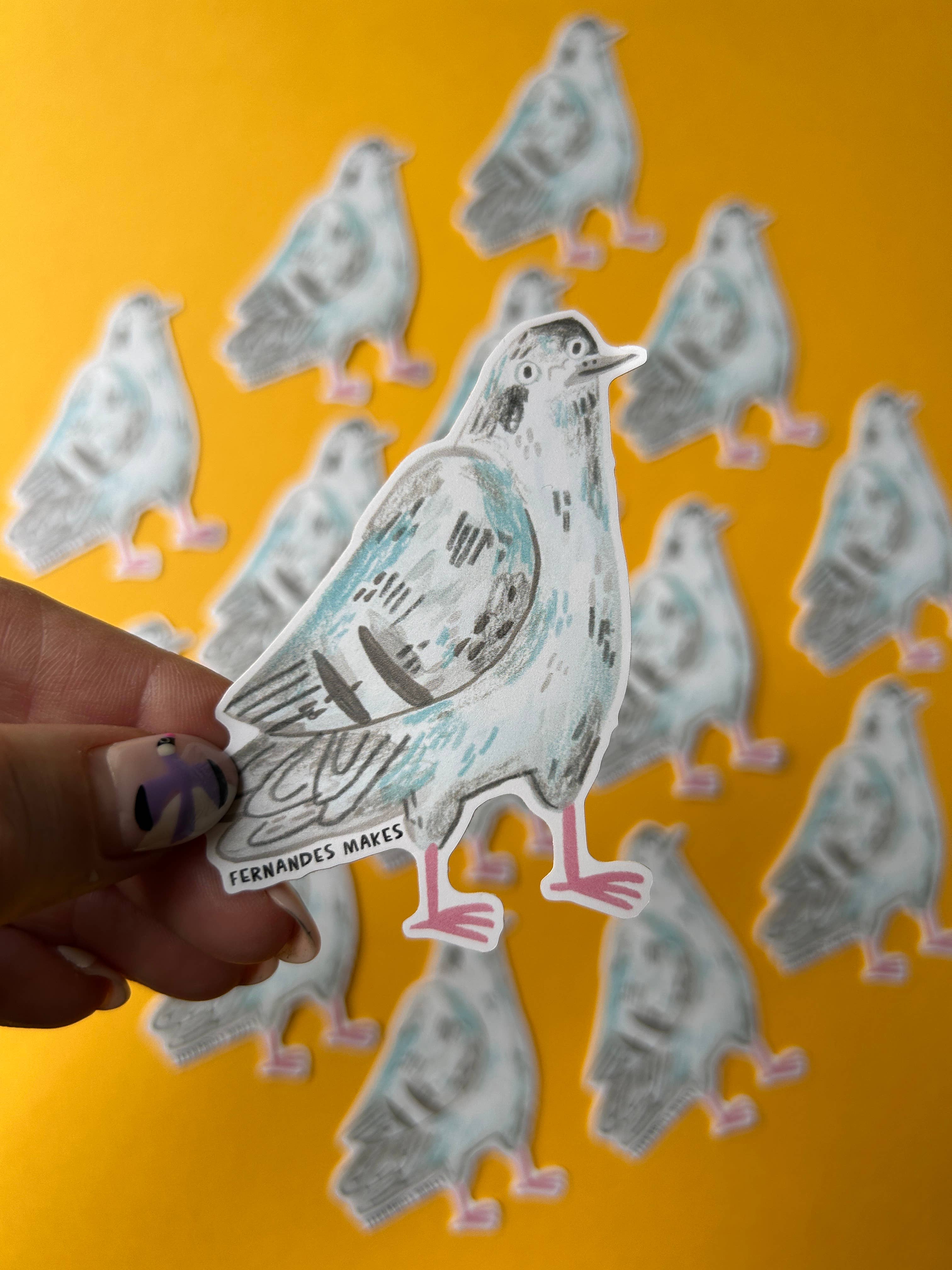 Deborah The Pigeon Vinyl Sticker