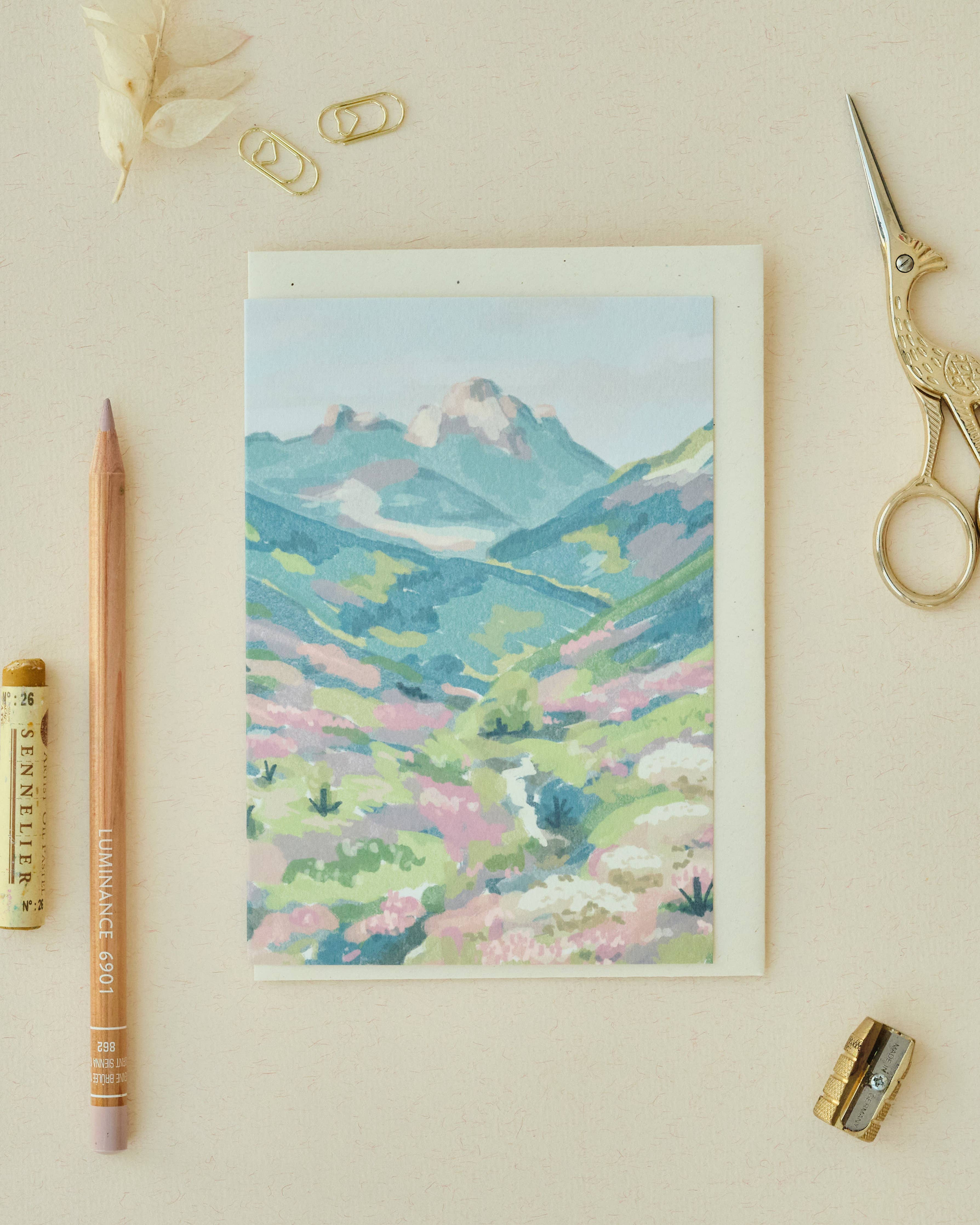 Pastel Mountains Card