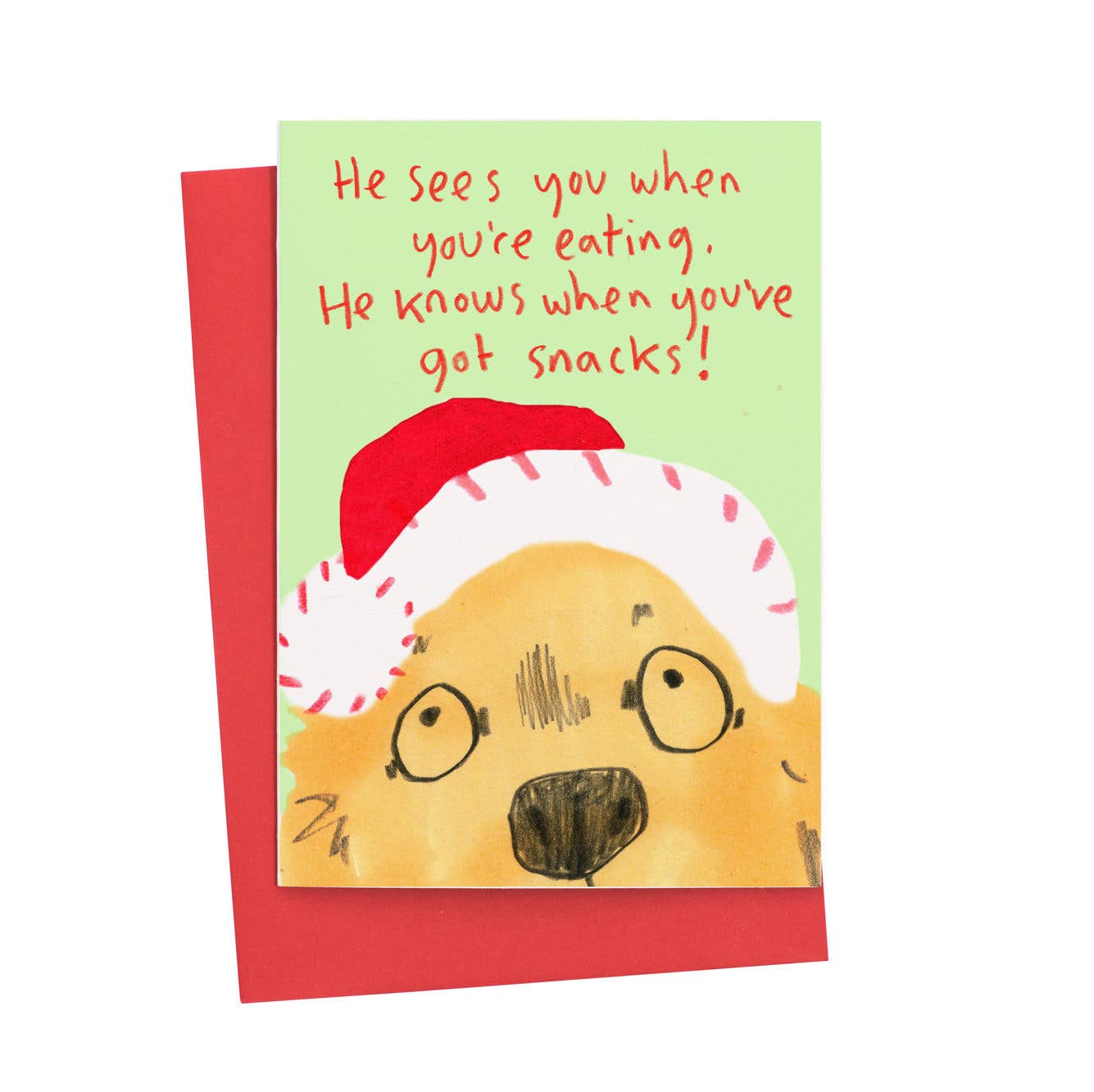 He see's You When You're Eating Christmas Card