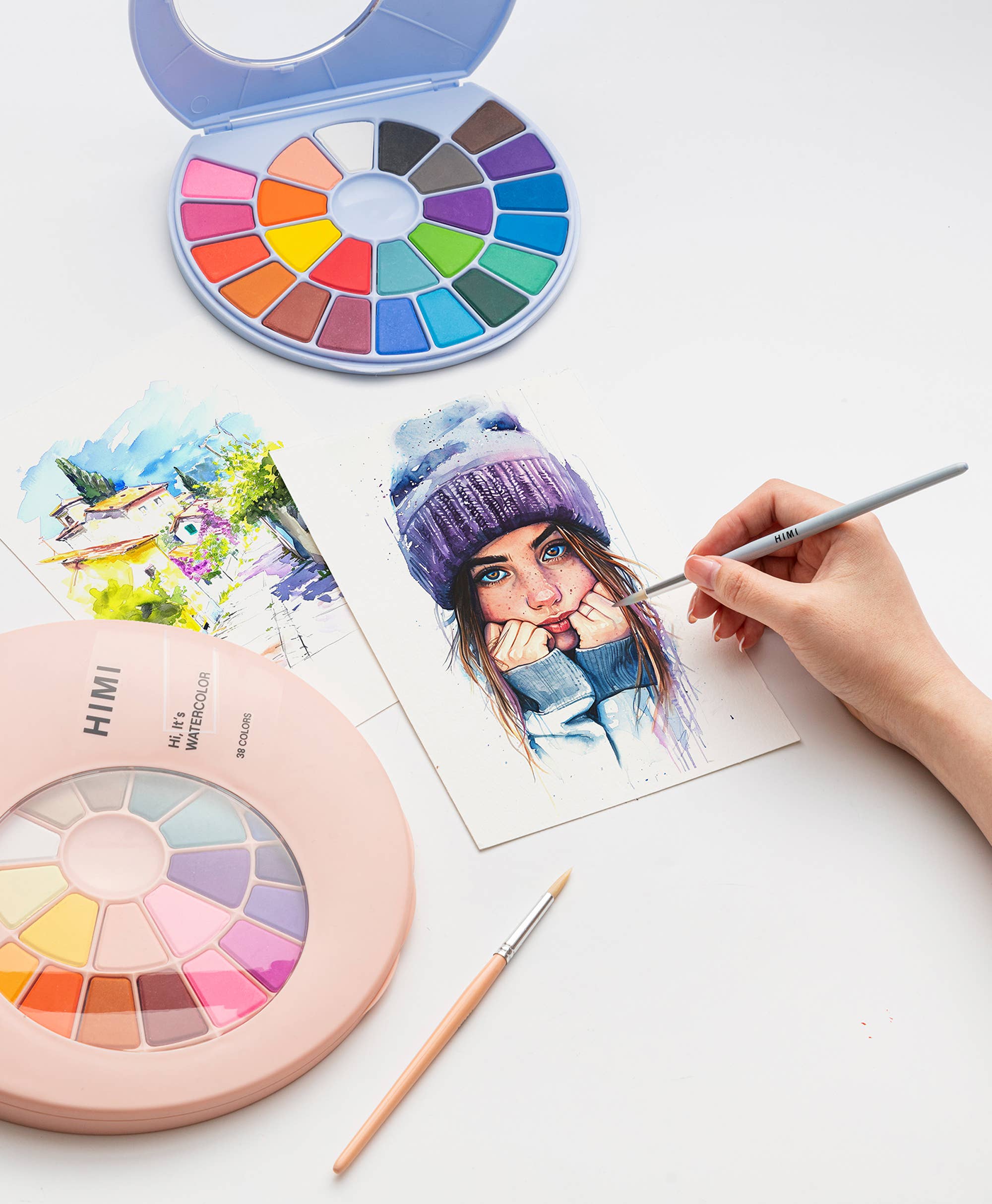 Solid Watercolour Paint Set (38 Colours)