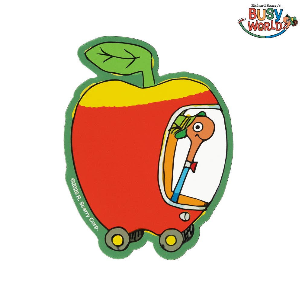 Richard Scarry Apple Car Sticker
