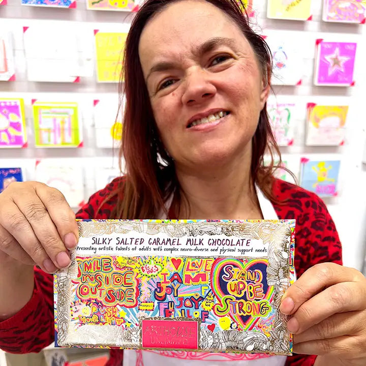 Full Of Joy Silky Milk Chocolate Salted Caramel Chocolate Bar