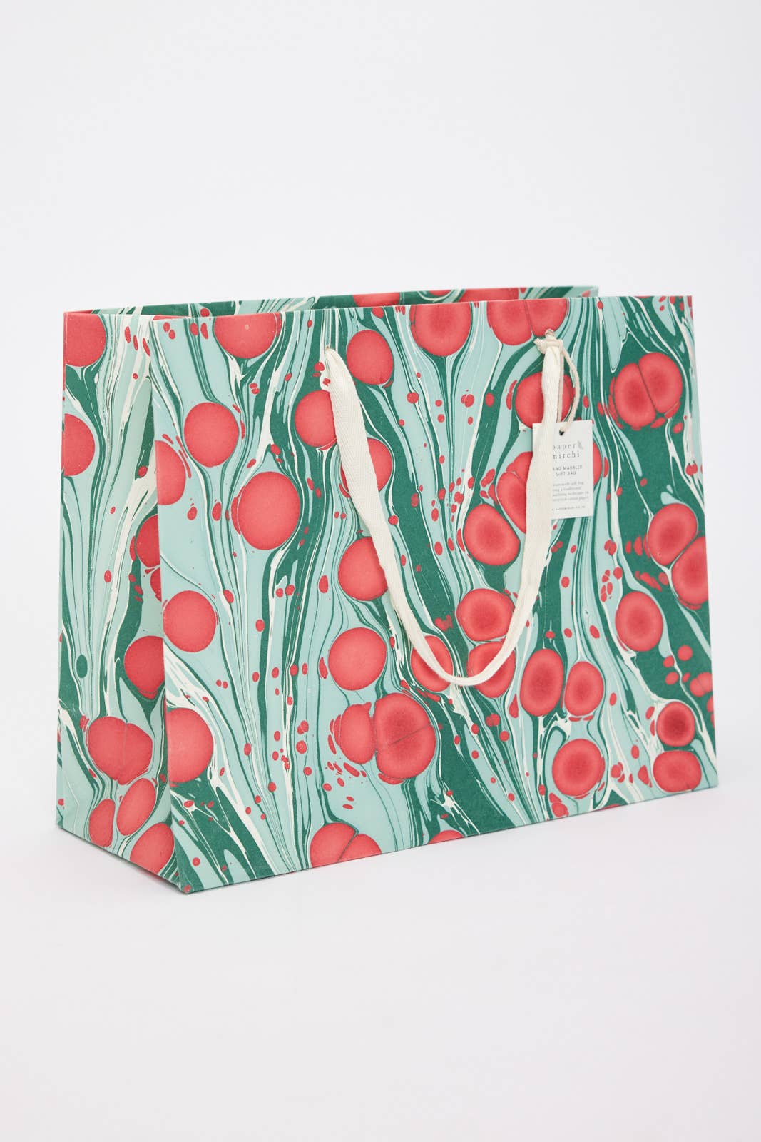 Hand Marbled Gift Bags (Large) - Christmas Splendour