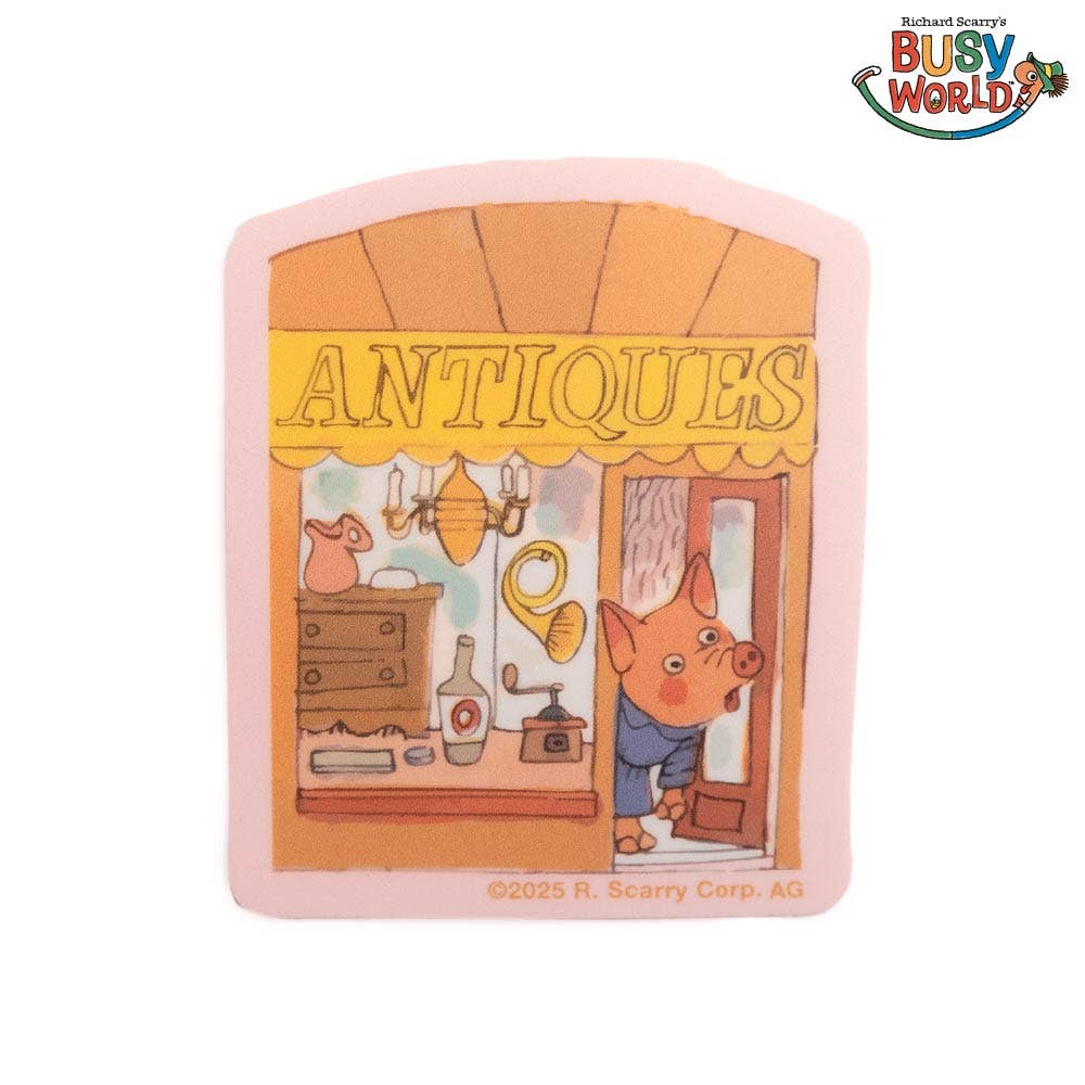 Richard Scarry Antique Shop Sticker