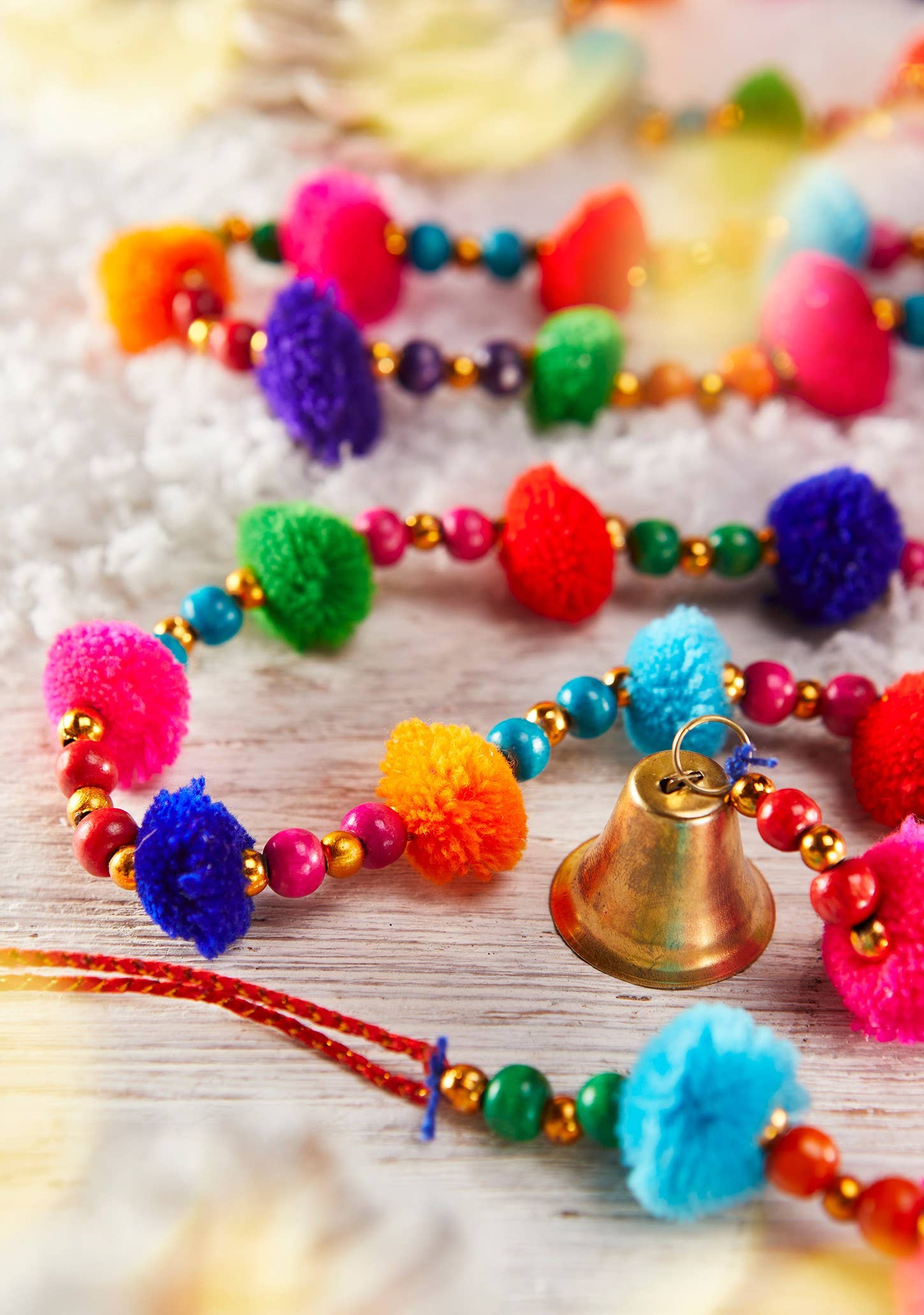 Colourful Pom-Pom String Garland
