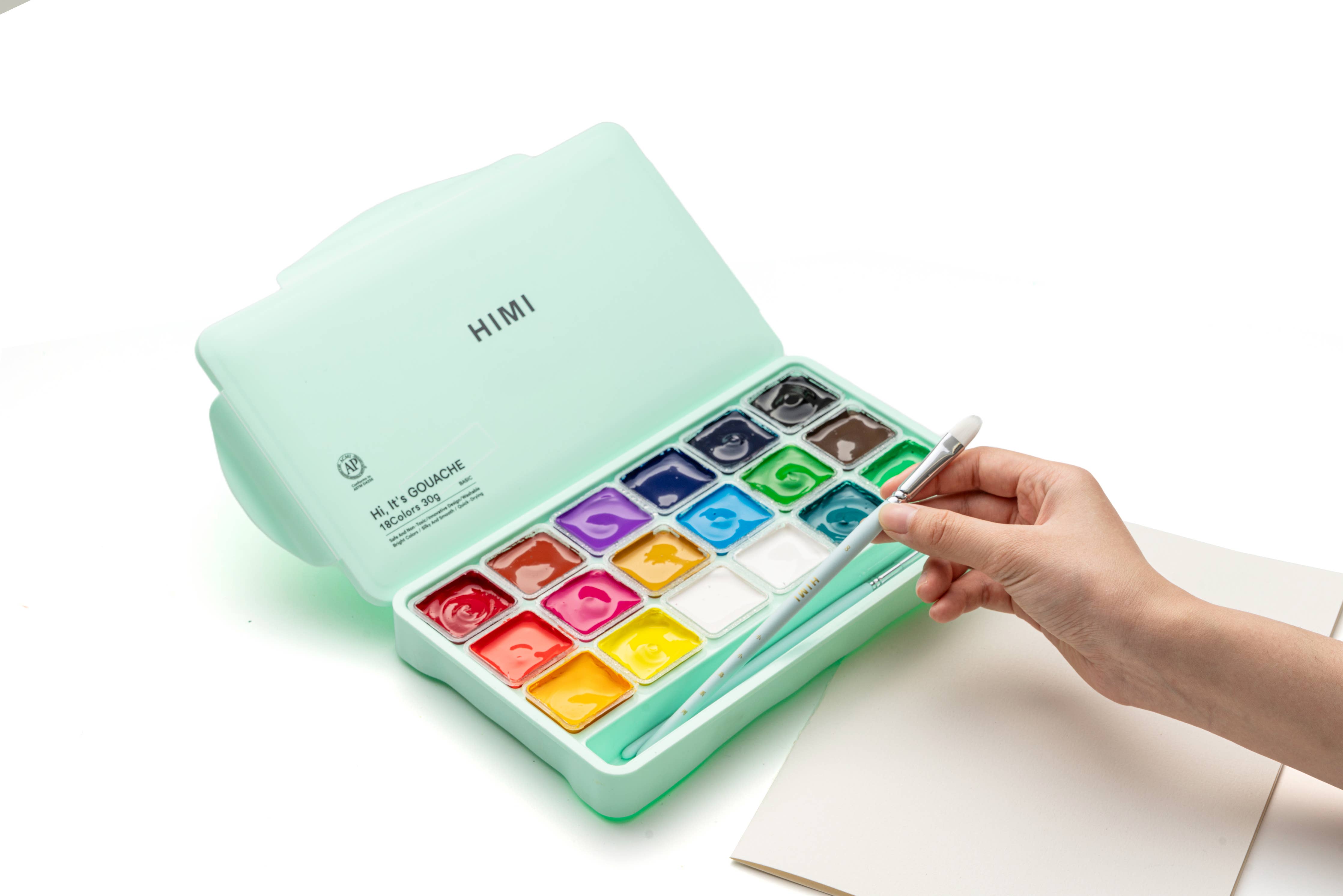 Jelly Cup Gouache Paint Set (18 Colours)