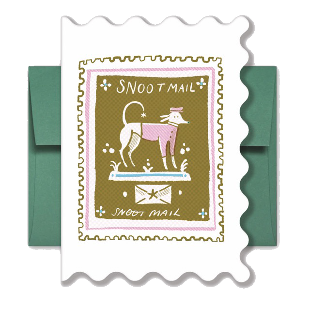 Snoot Stamp Shaped Card