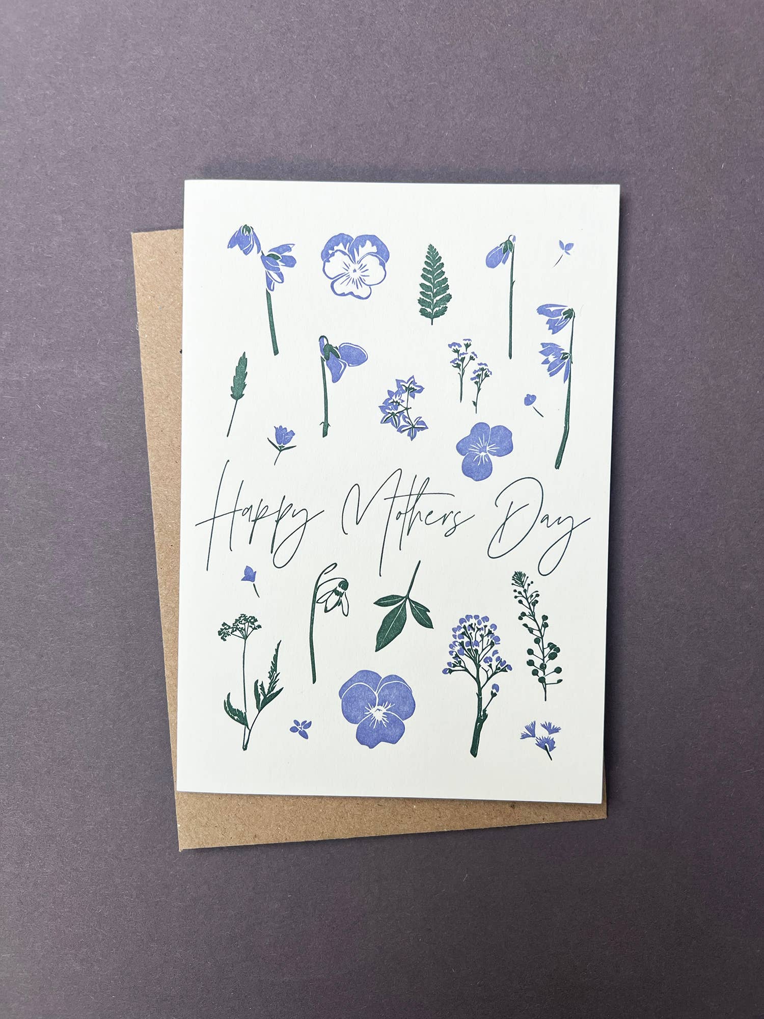Mother's Day Flower Letterpress Card