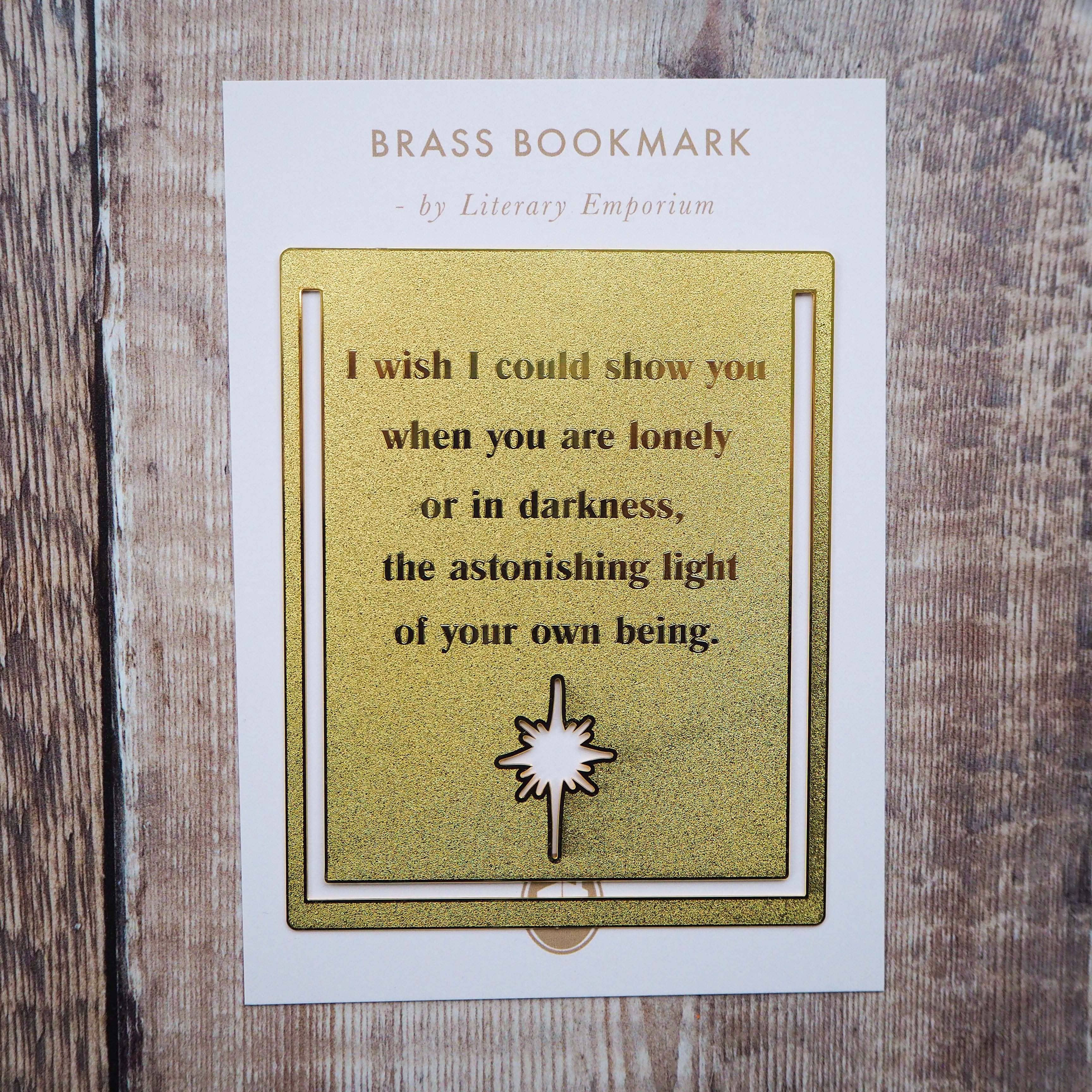 Hafiz of Shiraz Quote Brass Bookmark 'I Wish . .'