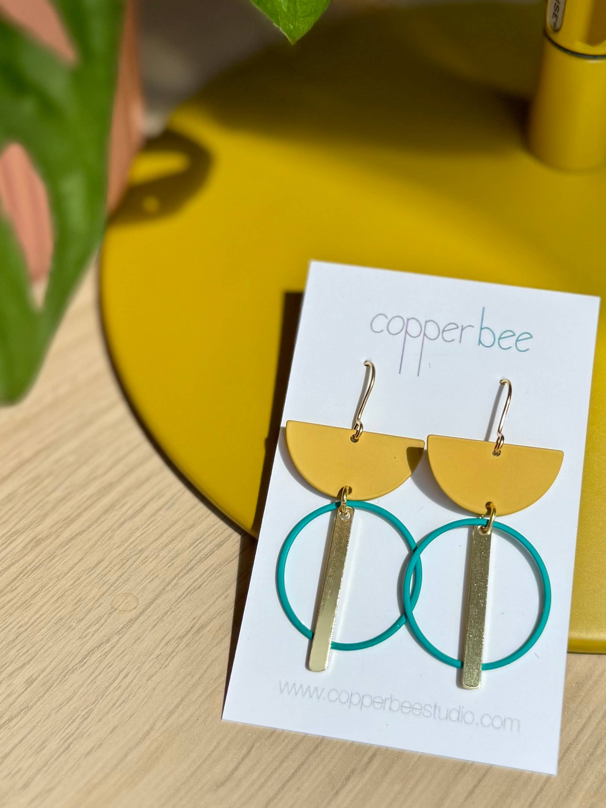 Statement Geometric Charm Earrings